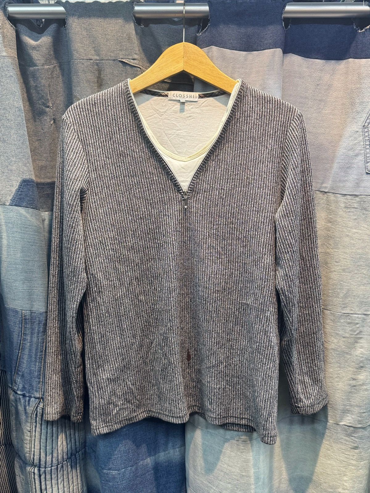 If Six Was Nine × Japanese Brand × Le Grande Bleu (L.G.B.) Double Layers Closshi Long Sleeve Size US M / EU 48-50 / 2 - 1 Thumbnail
