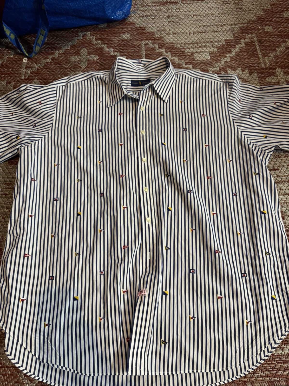 Polo Ralph Lauren Ralph Lauren Yacht Boat Shirt Sz XXL Navy White Mens Size US XXL / EU 58 / 5 - 1 Thumbnail