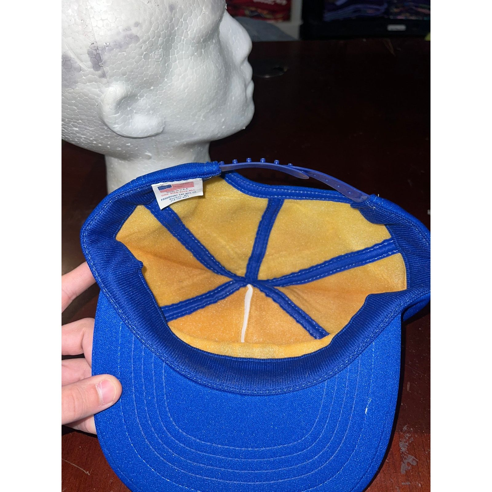 Vintage Vintage Sealed Air Hat White Blue Logo Bubble Wrap VTG 80s Size ONE SIZE - 7 Thumbnail