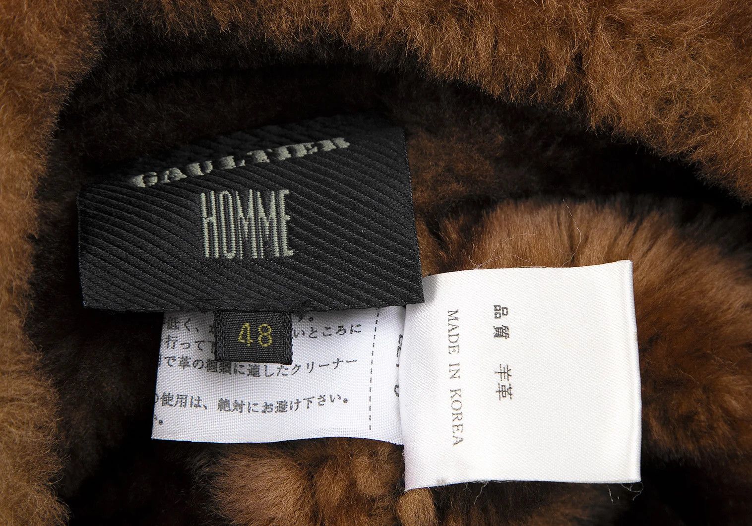 Jean Paul Gaultier Real Sheepskin Coat in Black/Brown Size 48 Size US M / EU 48-50 / 2 - 16 Thumbnail