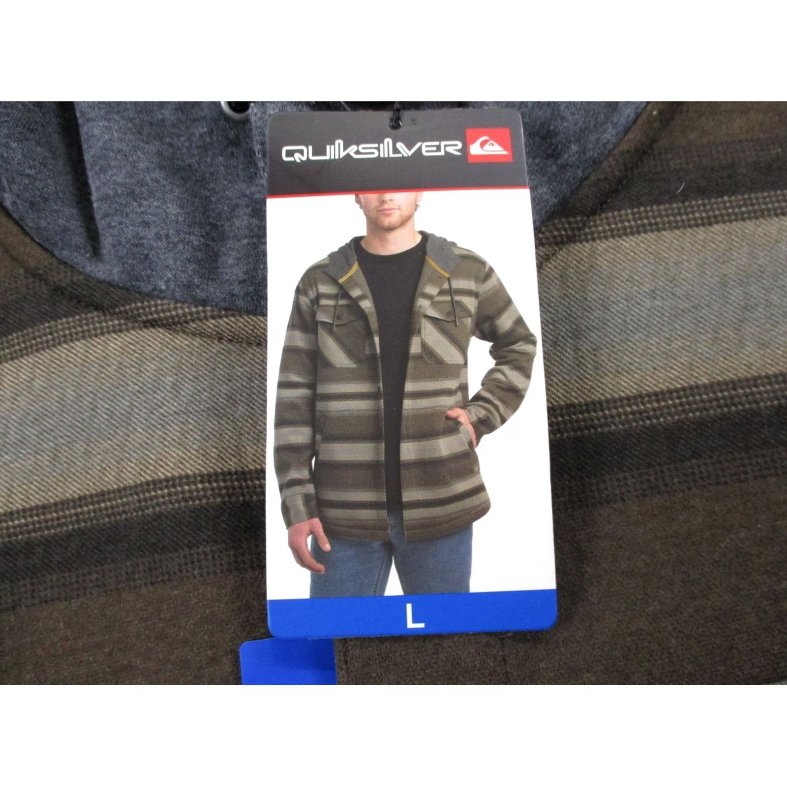 Quiksilver Quiksilver Jacket Mens L Brown Striped Windbreaker Hooded Outdoor Casual NEW Size US L / EU 52-54 / 3 - 7 Thumbnail