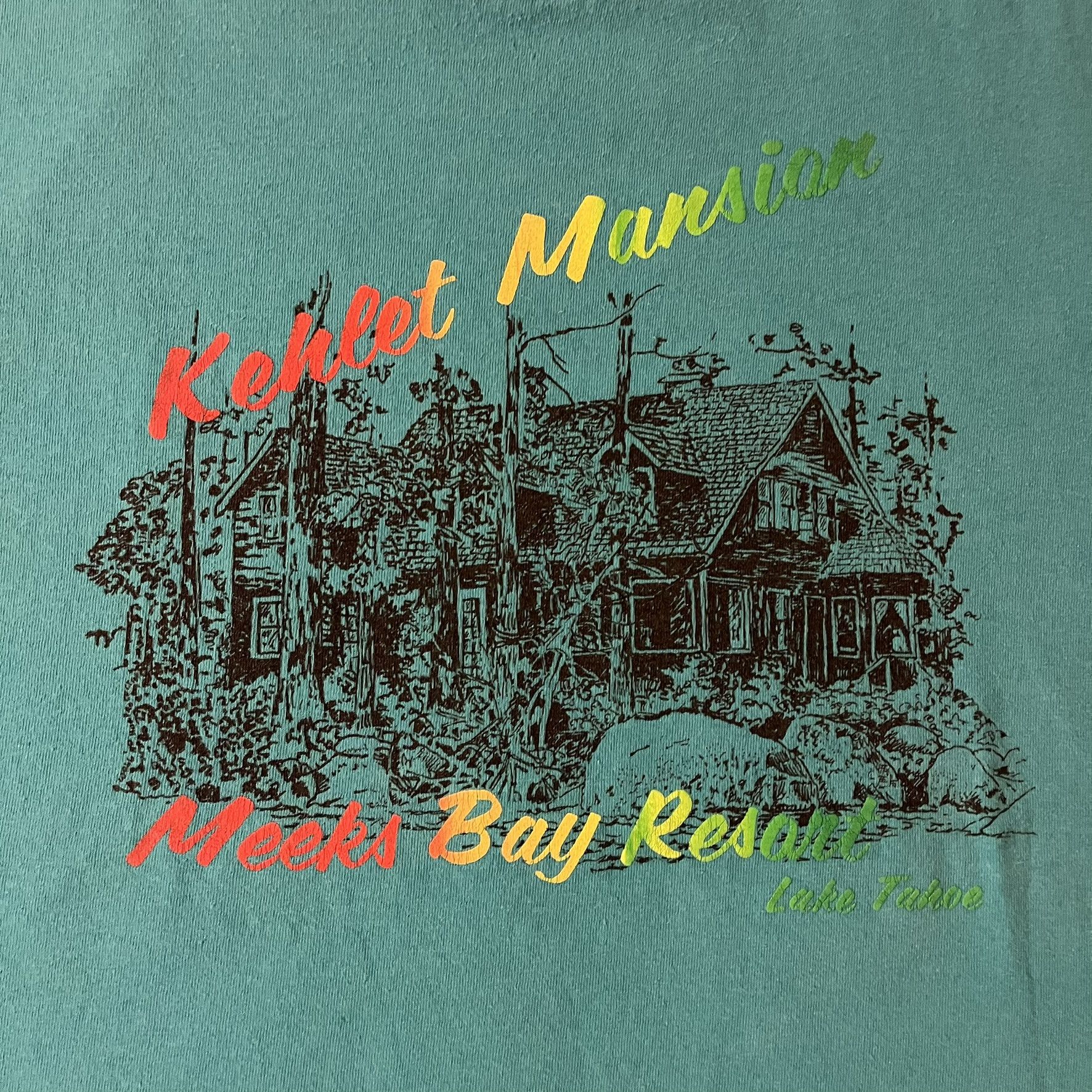 Delta VTG 90s Kehlet Mansion Meeks Bay Resort Lake Tahoe Tee Size US XL / EU 56 / 4 - 3 Thumbnail