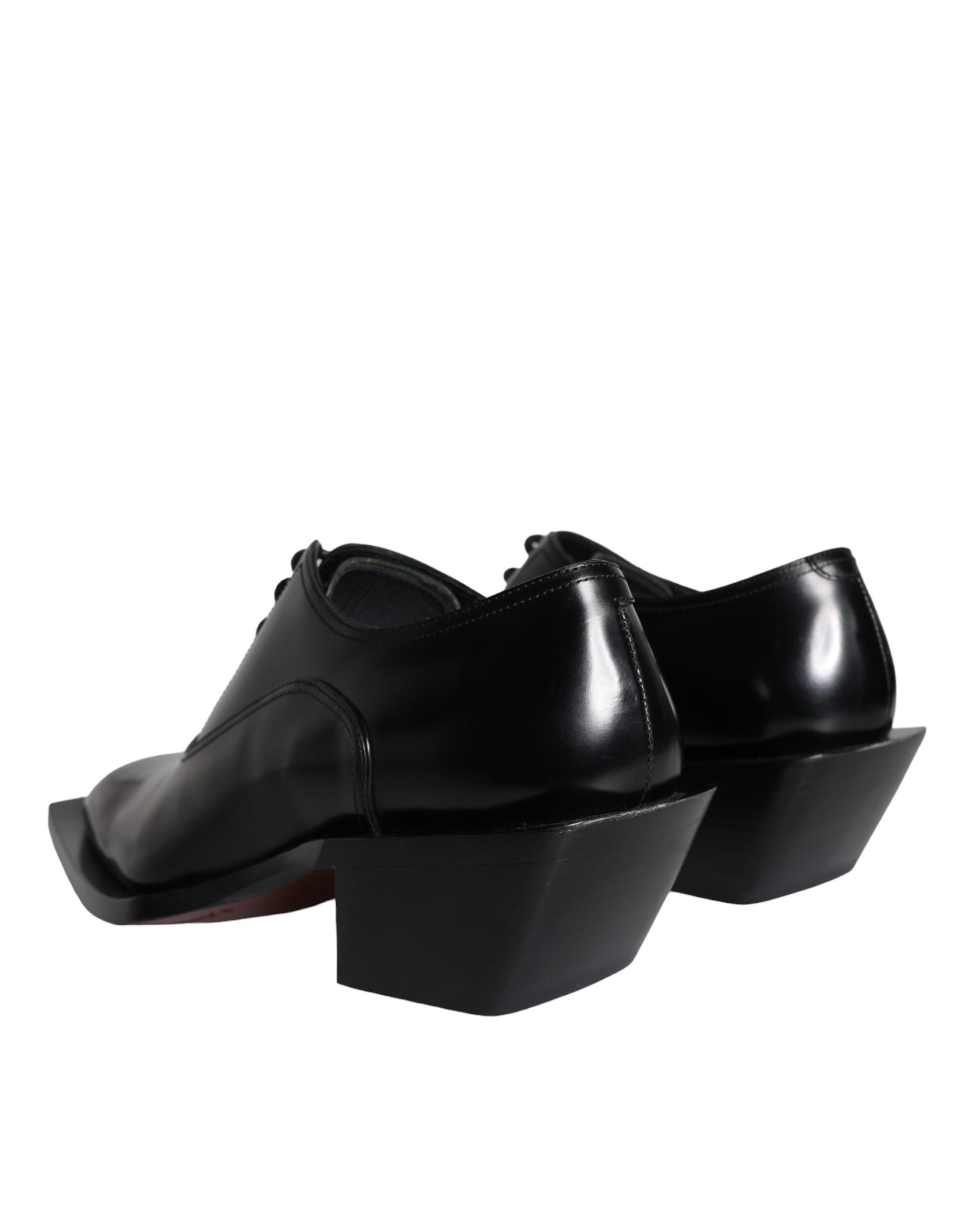 Dolce & Gabbana o1y0125 Leather Laced Shoes in Black Size US 7 / EU 40 - 2 Thumbnail