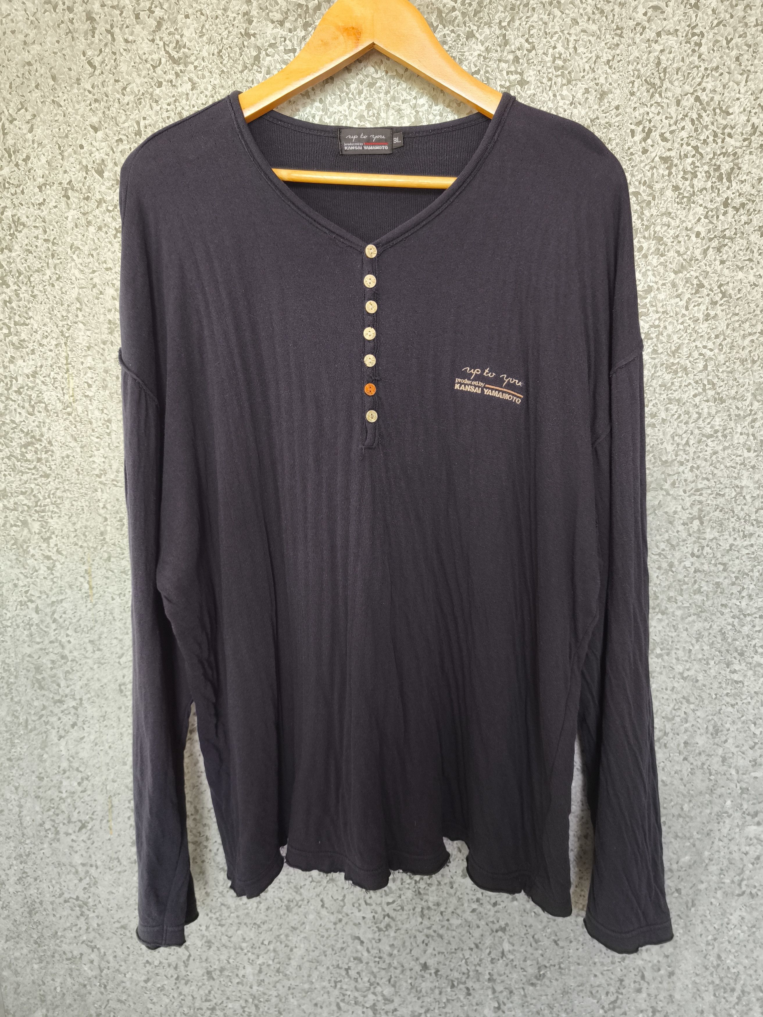 Kansai Yamamoto Kansai Yamamoto long sleeve Distressed Design Size US XXL / EU 58 / 5 - 1 Thumbnail