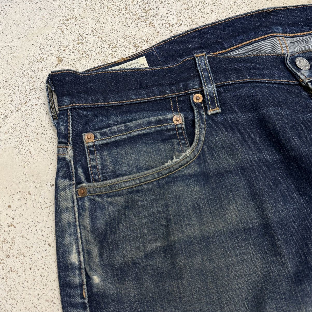 Levi's Levis 569 Big E Distressed Repaired Stretch Denim Pants Size US 35 - 8 Thumbnail