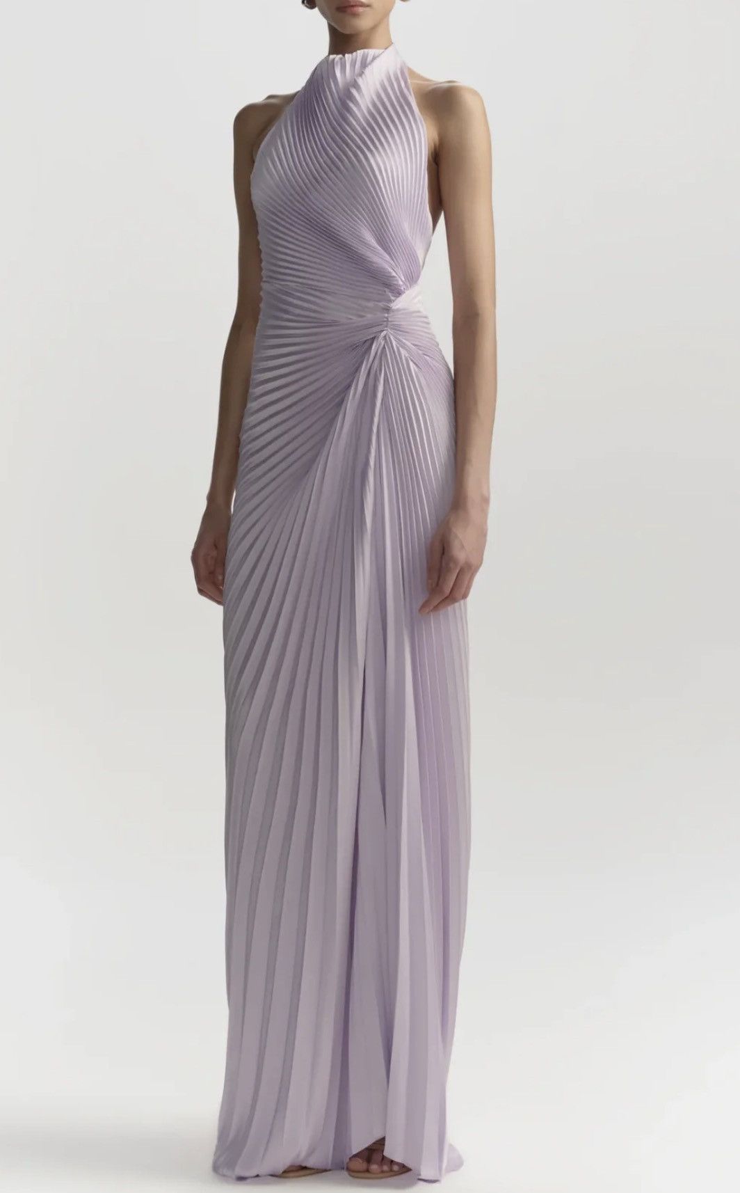 A.L.C. A.L.C Romy Pleated Halter Gown Size S / US 4 / IT 40 - 1 Thumbnail
