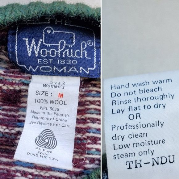 Vintage × Woolrich Woolen Mills Vintage 90s y2k Woolrich Fair Isle lcelandic Ski Sweater Size M / US 6-8 / IT 42-44 - 4 Thumbnail