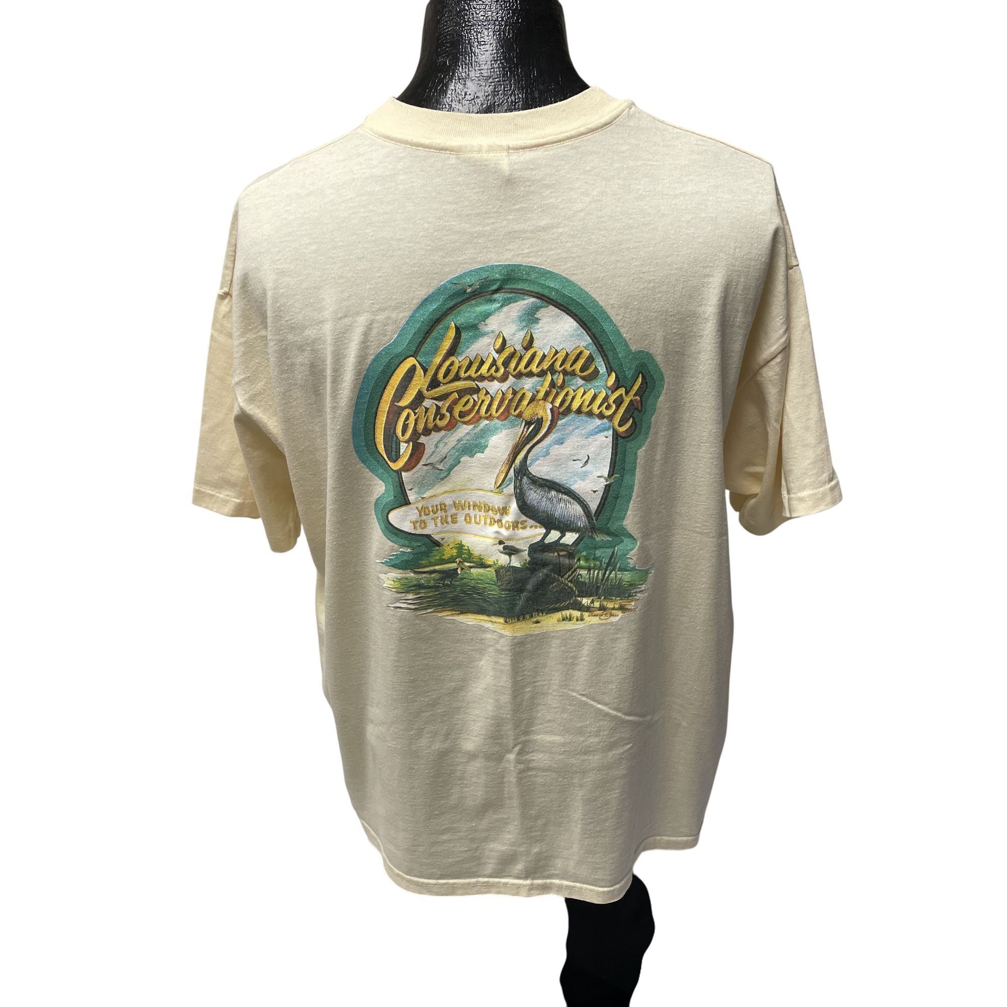 Hanes Vtg Hanes LOUISIANA CONSERVATIONIST Window To The Outdoors Size US XL / EU 56 / 4 - 3 Thumbnail