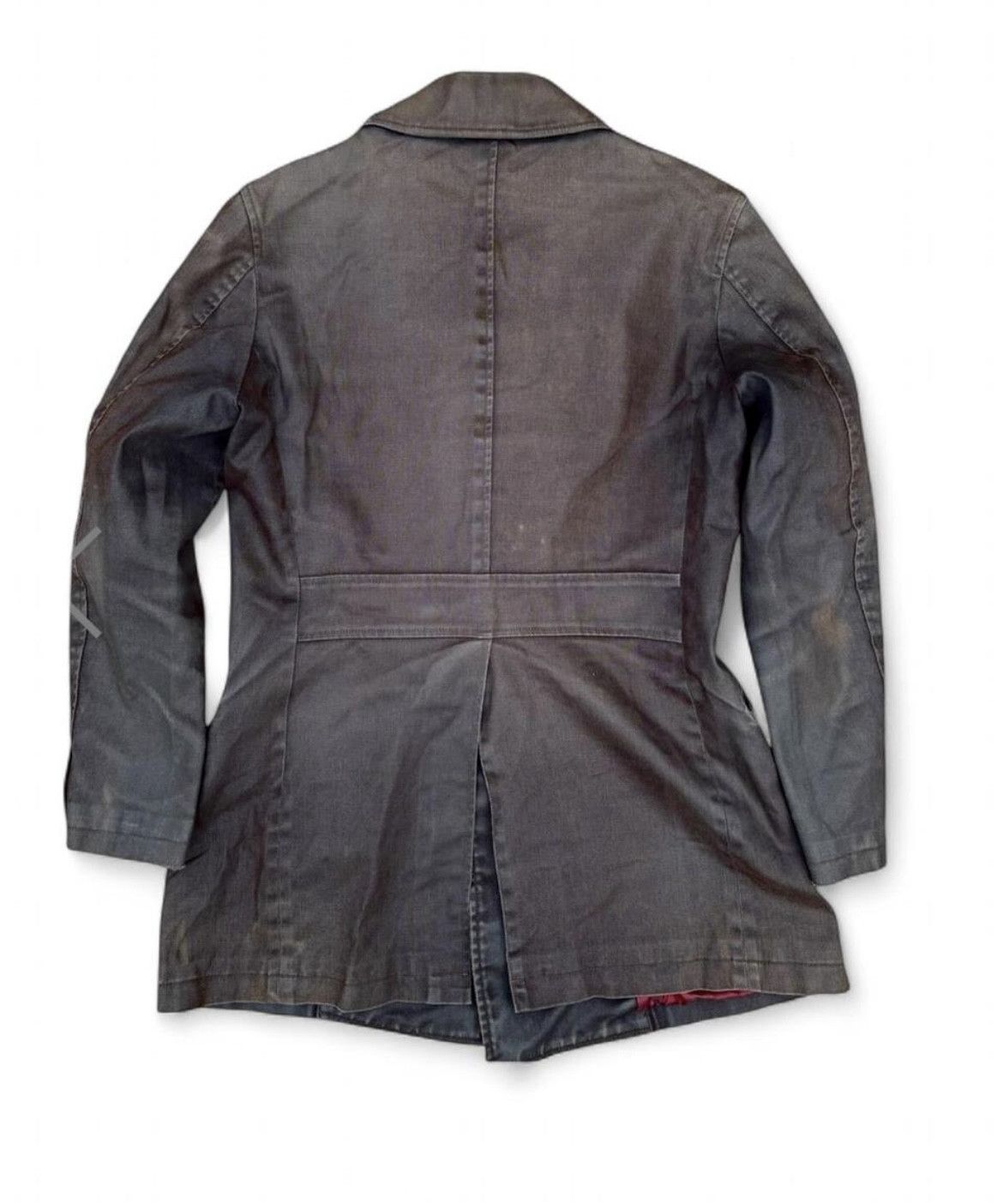 Tornado Mart RARE 00s Tornado Mart Trench Double Breasted Brown Grey Size US M / EU 48-50 / 2 - 2 Thumbnail