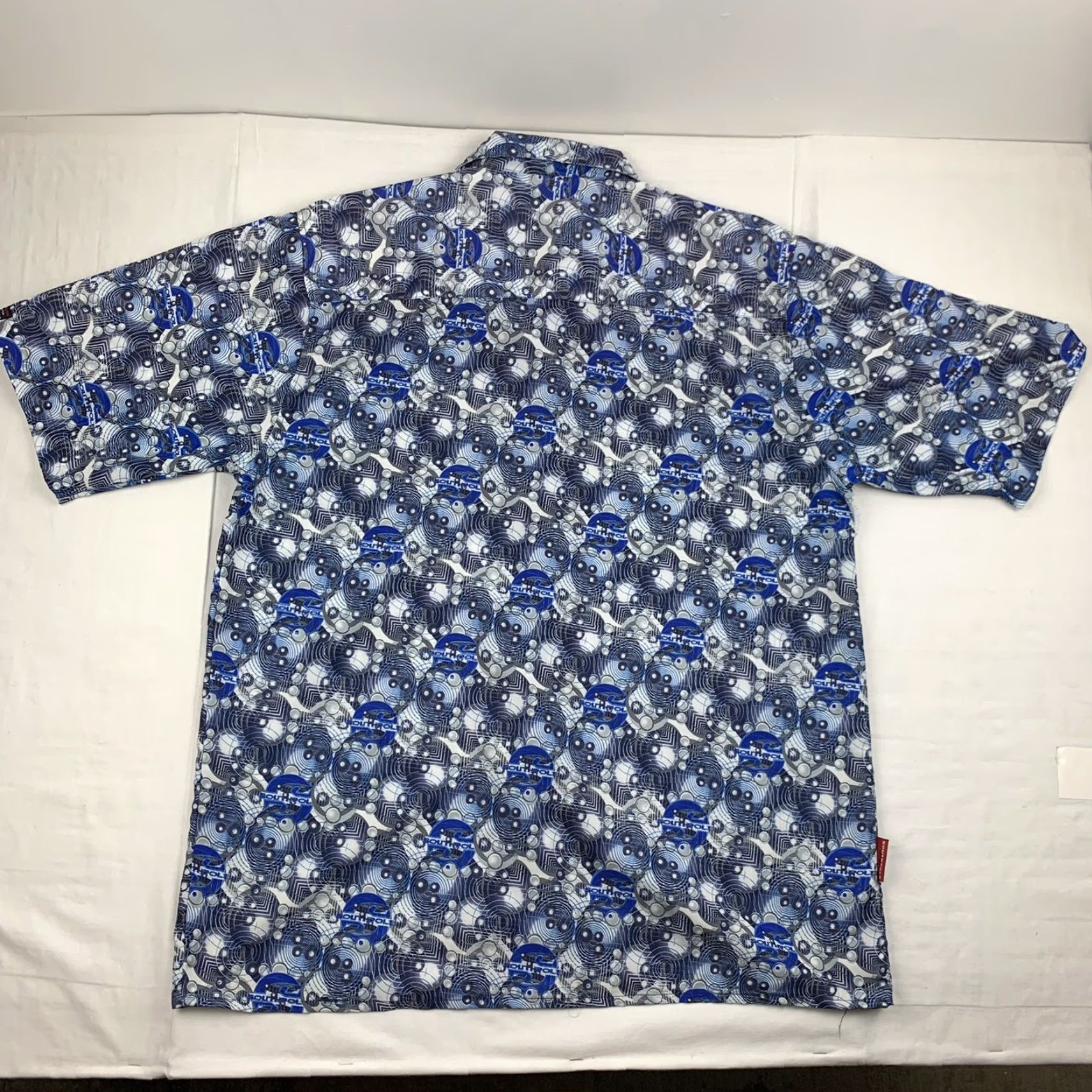 Southpole VINTAGE Southpole Shirt Button-Up Adult L Blue Streetwear 90s Y2K Short Sleeve Mens Size US L / EU 52-54 / 3 - 8 Thumbnail