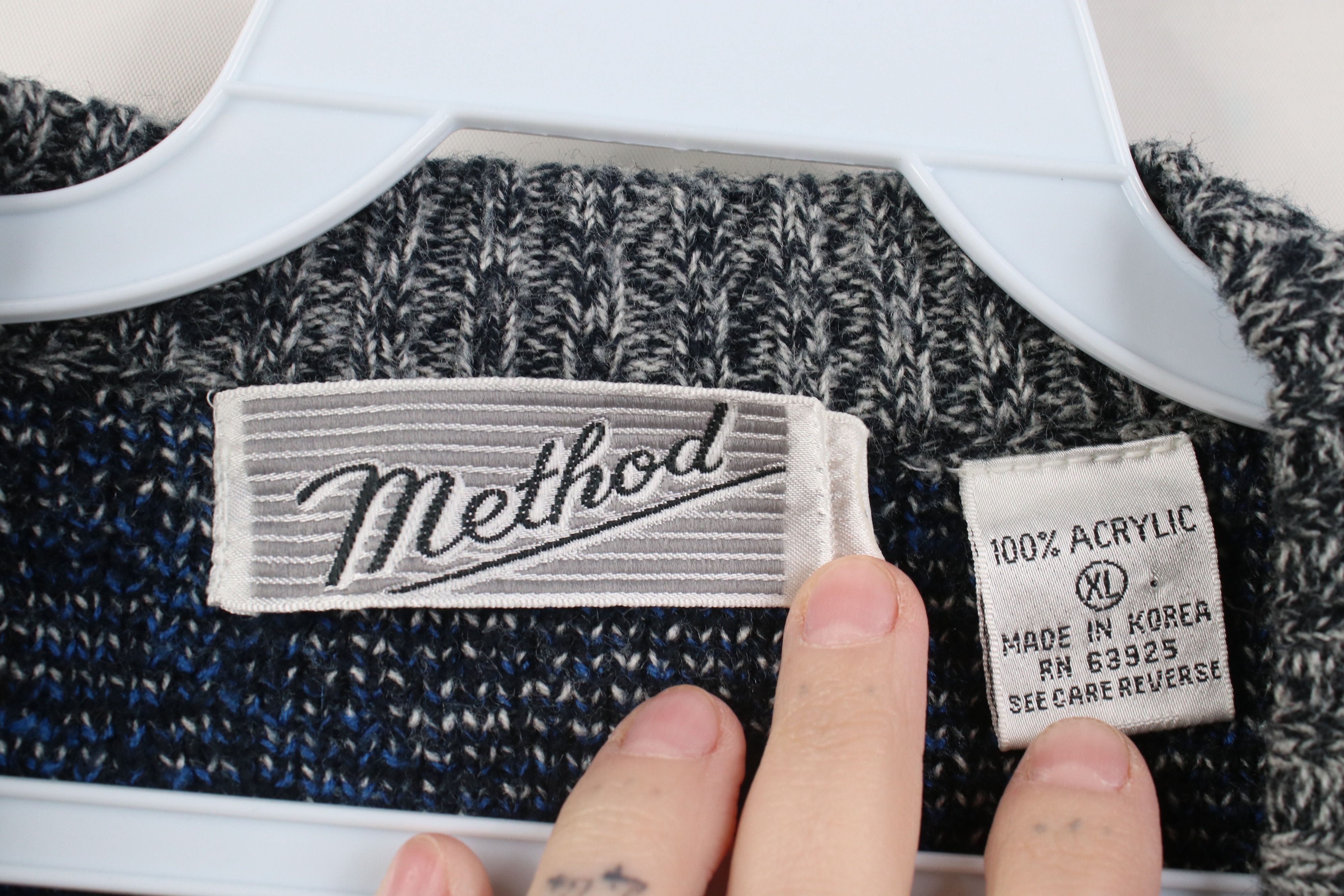 Vintage Vintage 90s Streetwear Geometric Knit Cardigan Sweater Size US XL / EU 56 / 4 - 7 Thumbnail
