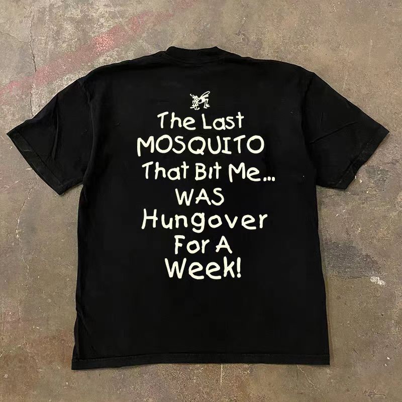 Vintage Black Loose Letter Print Short Sleeve T Shirt Size US XL / EU 56 / 4 - 1 Thumbnail