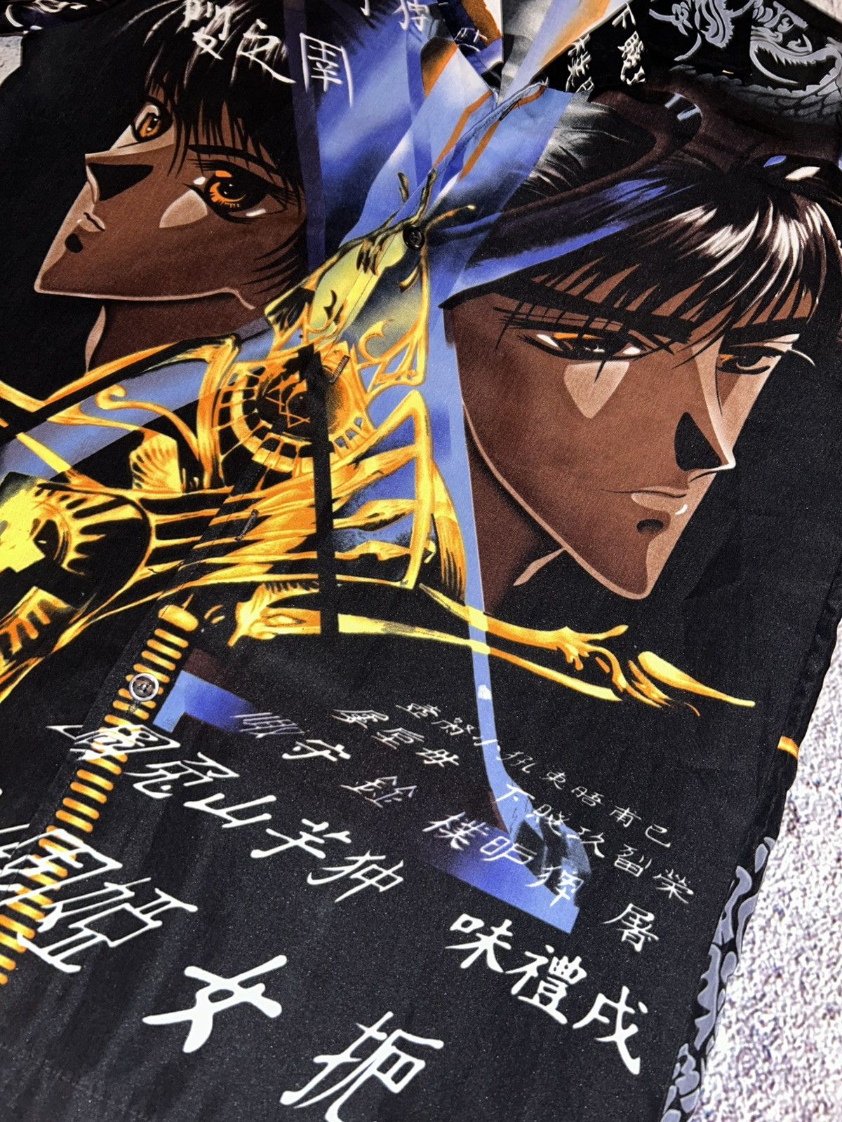 Vintage Vintage Y2K Anime Button Up Veezo Samurai Dracgon Tribal Size US L / EU 52-54 / 3 - 3 Thumbnail