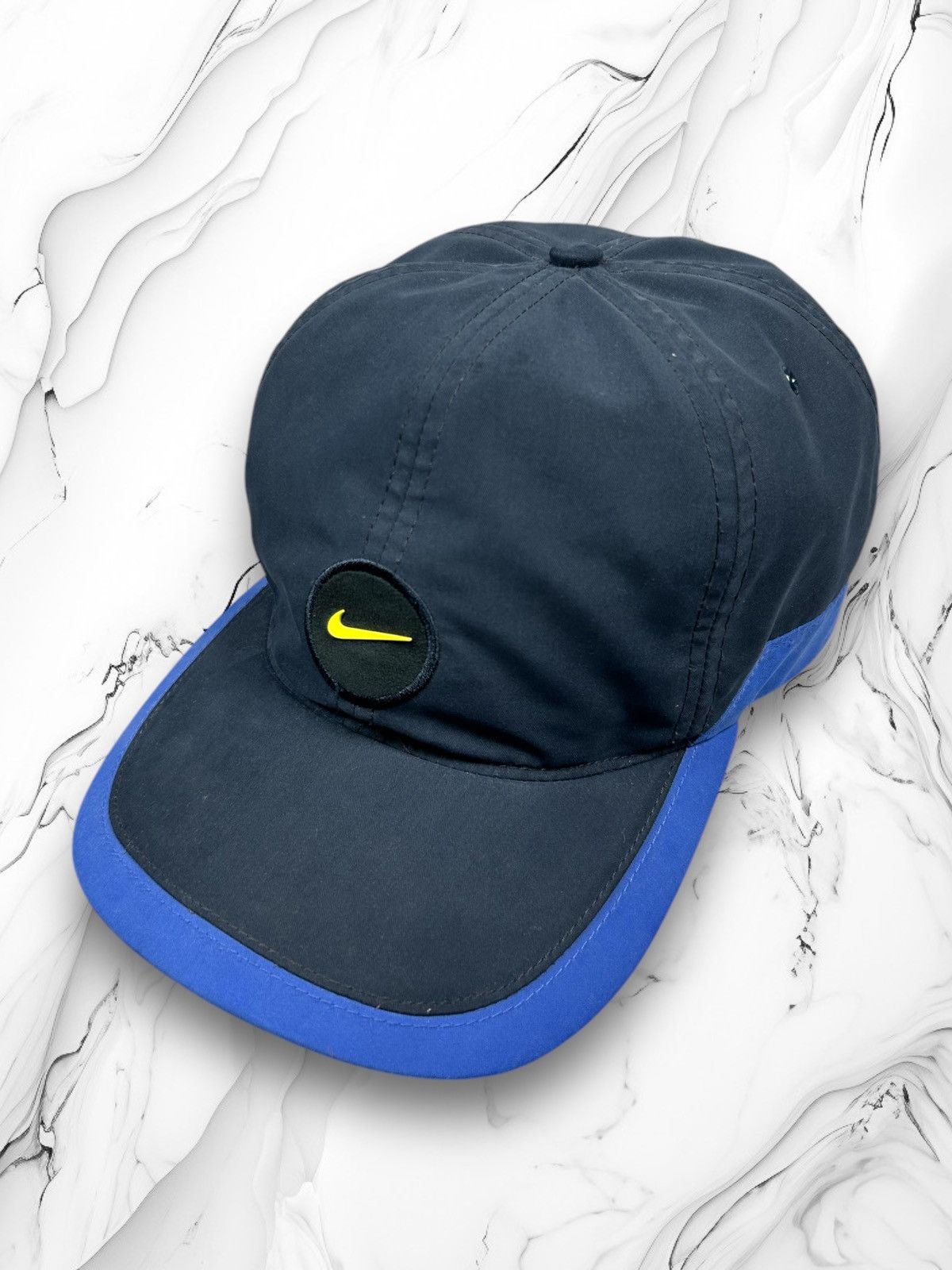 Nike × Vintage Vintage Nike Swoosh Logo Nylon Cap drill y2k alyx Size ONE SIZE - 1 Thumbnail