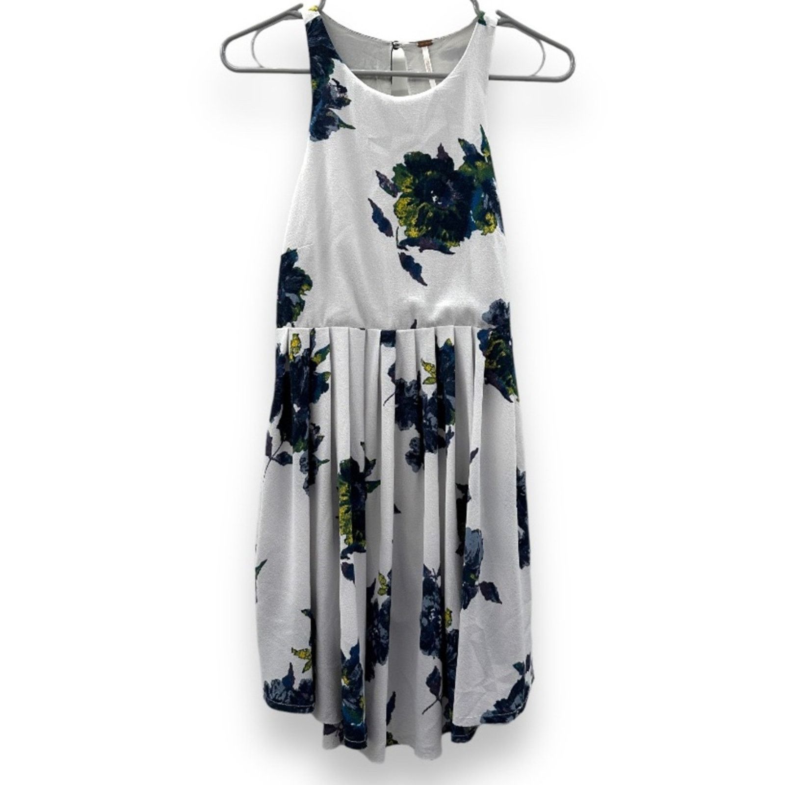 Free People Free People Flutterby Blue & White Sleeveless Mini Dress Size XS / US 0-2 / IT 36-38 - 2 Thumbnail