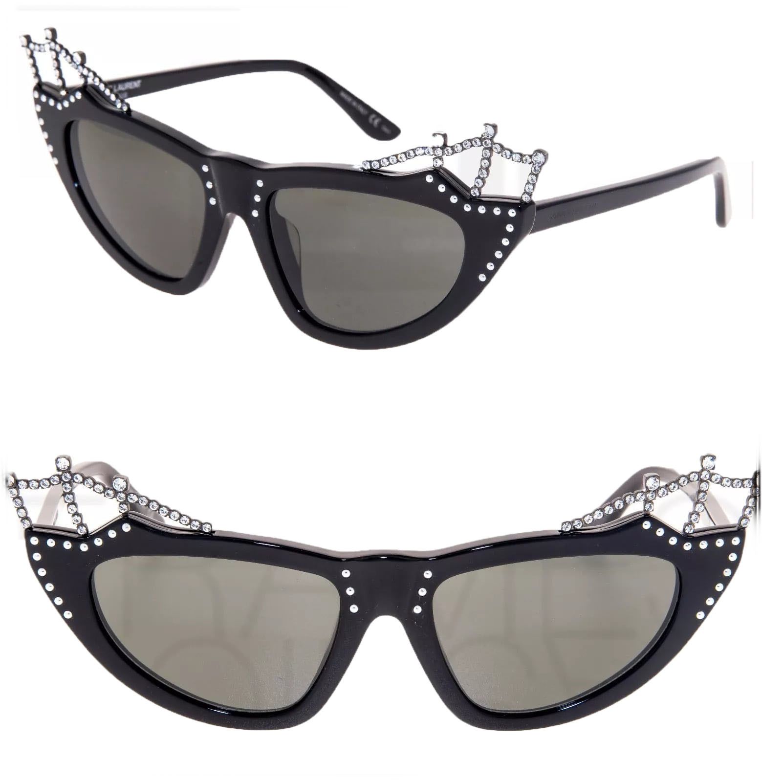 SAINT LAURENT TIARA SL122 Bat Stud Crystal SL 122 Sunglasses