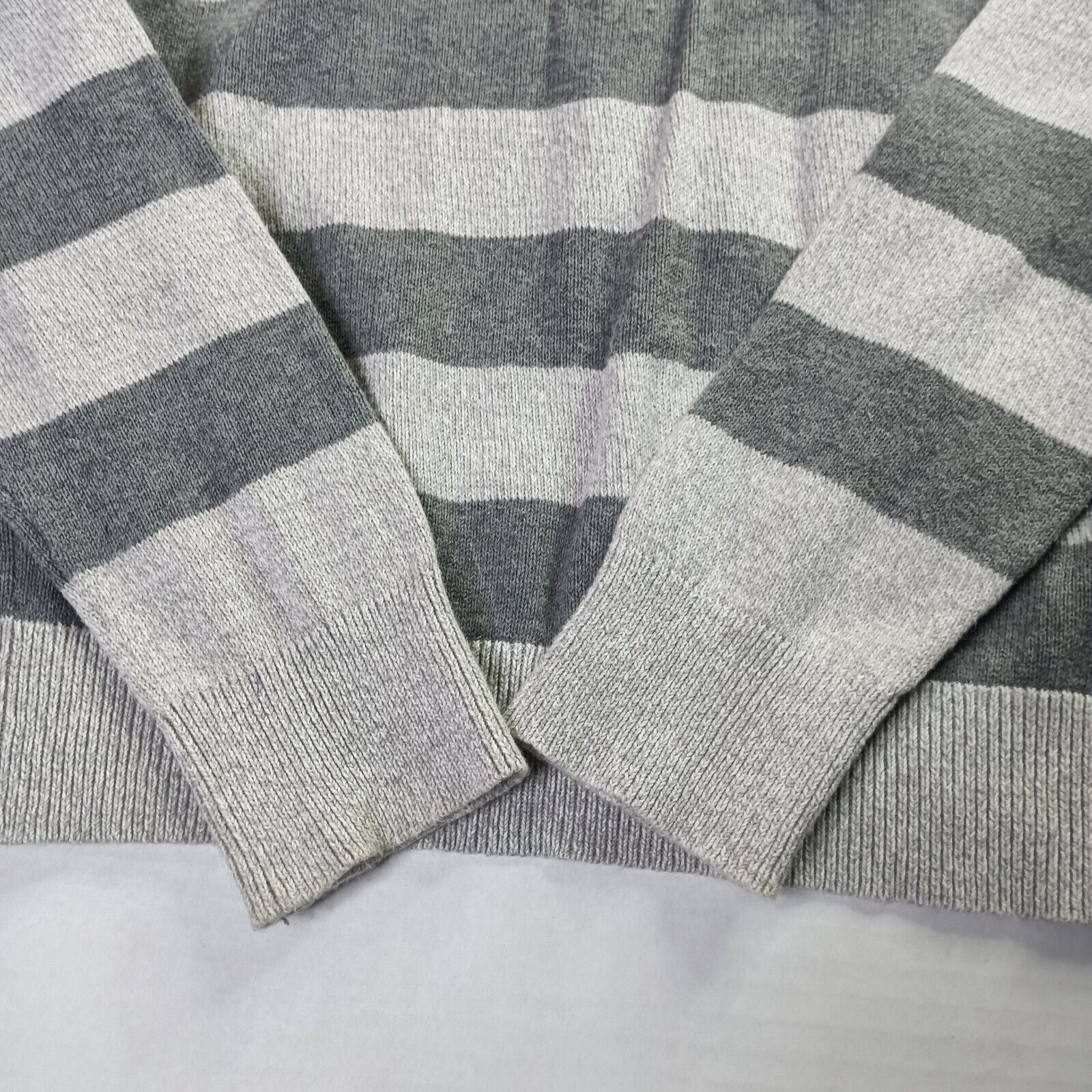 Express Express Pullover Hoodie Sweater Men's S Small Gray Striped Size US S / EU 44-46 / 1 - 2 Thumbnail