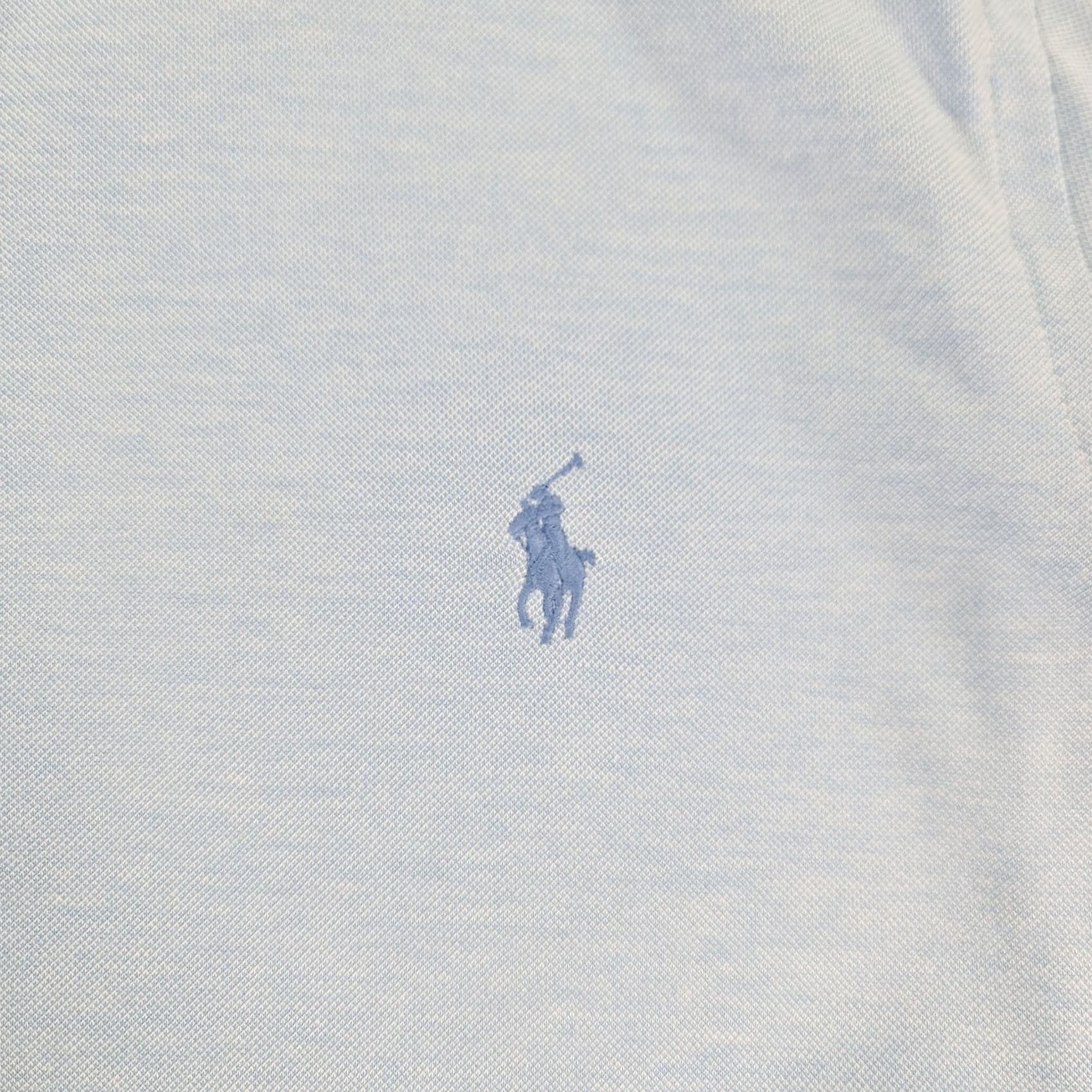 Polo Ralph Lauren Polo Ralph Lauren Mens Shirt Blue Medium Slim Fit Knit Dress Shirt Button Up Size 40R - 4 Thumbnail
