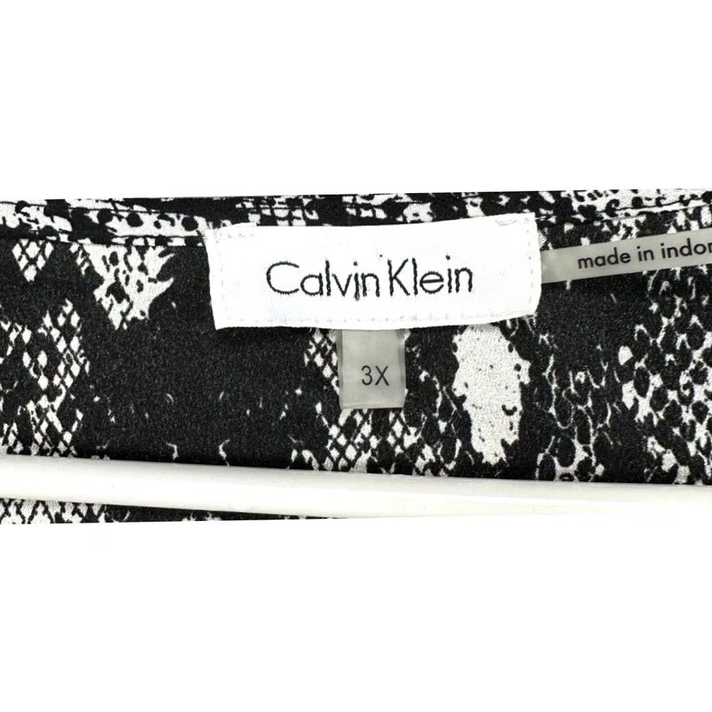 Calvin Klein Calvin Klein Shirt Tank Top Womens 3X Plus Black/White Sleeveless Snake Ladies Size XXL / US 16-18 / IT 52-54 - 4 Thumbnail