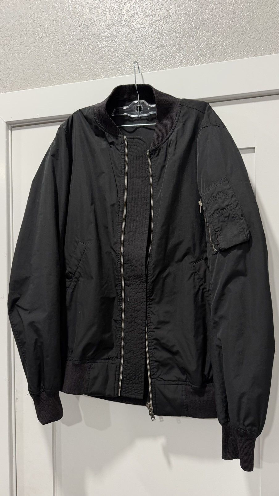 Rick Owens RICK OWENS BLACK MA-14 NYLON BOMBER JACKET Size US M / EU 48-50 / 2 - 3 Thumbnail