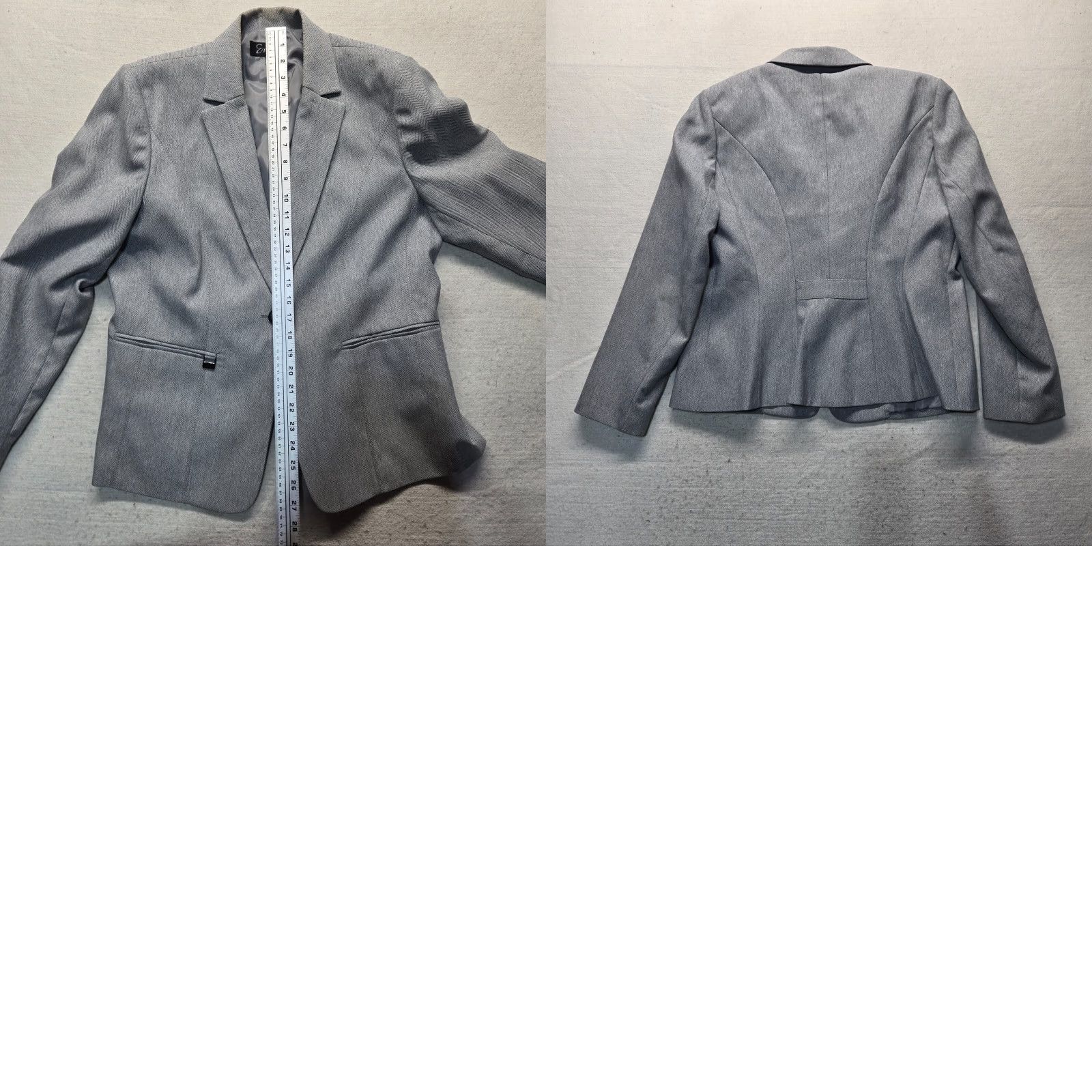 Vintage Emily Blazer Jacket Coat Gray Lining One Button Closure Adult Women's 14 Blazer Size XL / US 12-14 / IT 48-50 - 8 Thumbnail