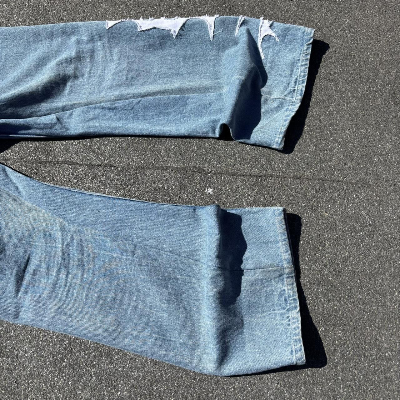 JNCO × Japanese Brand × Vintage jnco affliction style tribal embroidered jeans Size US 34 / EU 50 - 8 Thumbnail