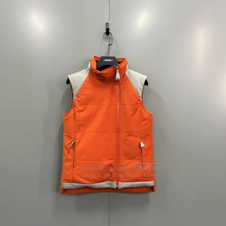Hermes Hermes Gray and Orange Colorblock Collared Vest Size XS / US 0-2 / IT 36-38 - 1 Thumbnail