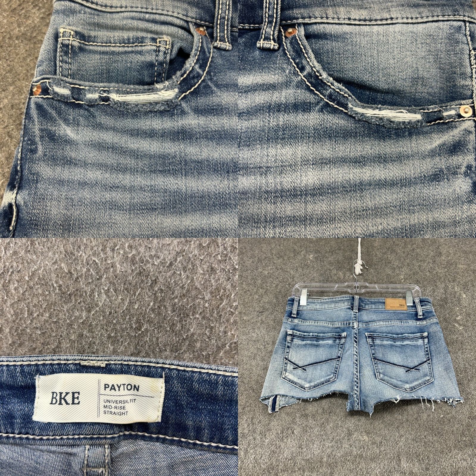Vintage BKE Shorts Womens 28 Blue Denim Cut-Off Workwear Vintage? No Cotton Distressed Regular Size 28" / US 6 / IT 42 - 8 Thumbnail