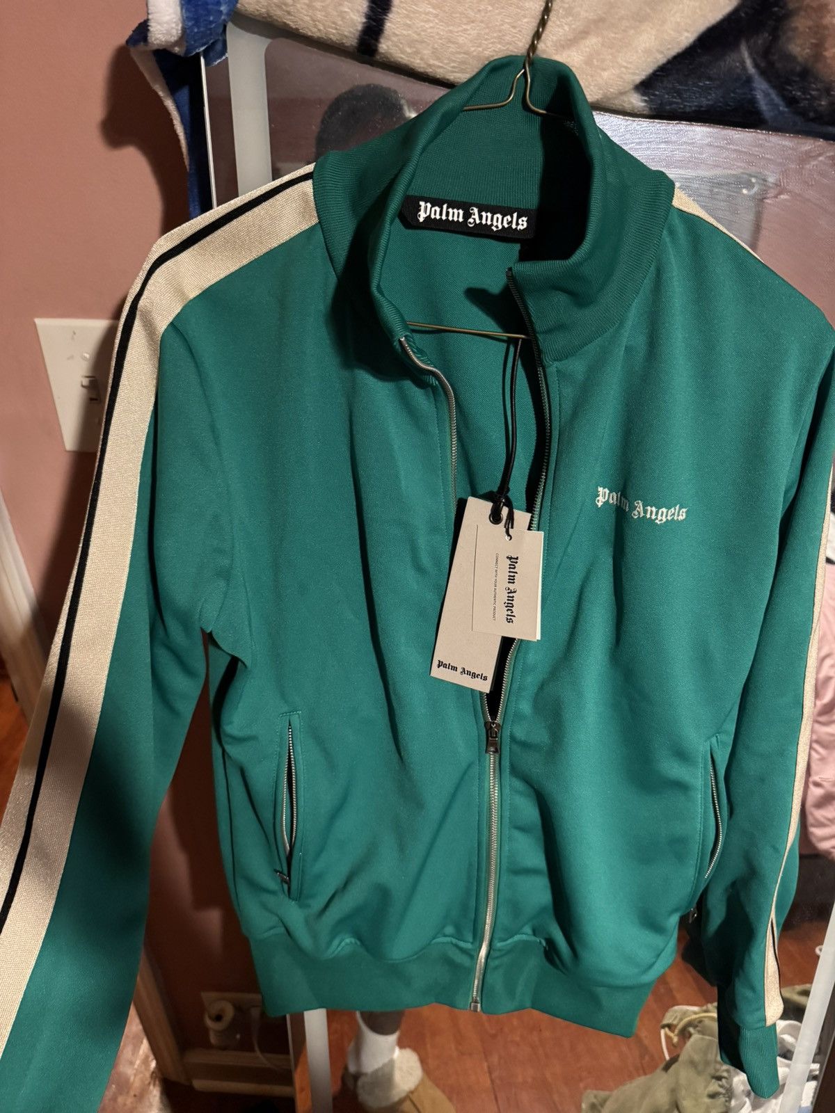 Palm Angels Green Palm Angels Classic Logo Track Jacket Size US S / EU 44-46 / 1 - 1 Thumbnail