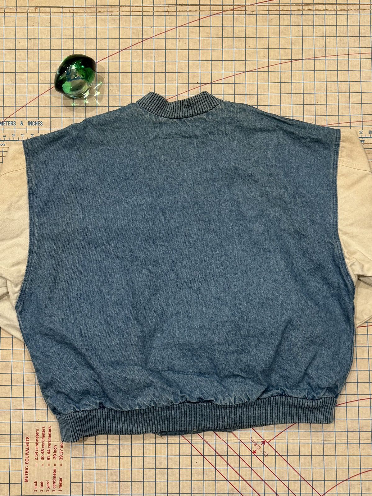 Vintage Vintage Two Tone Denim Bomber Jacket Good Year Branding XXL Size US XXL / EU 58 / 5 - 14 Thumbnail