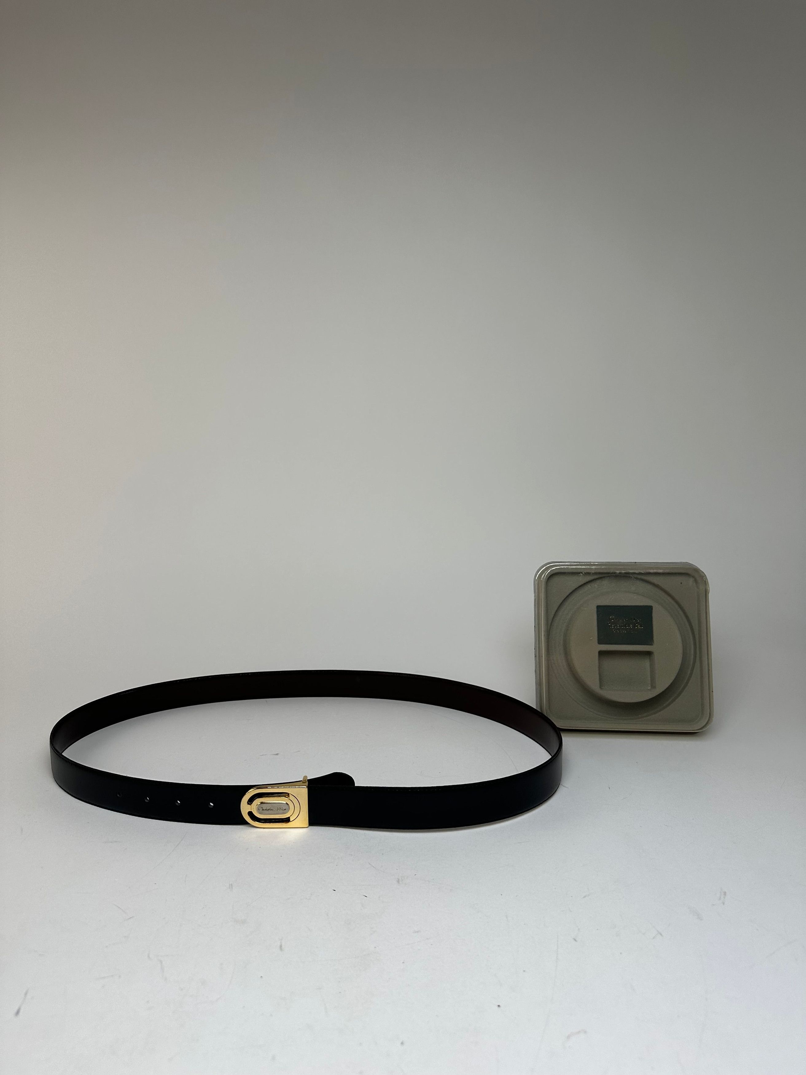 Dior Vintage Reversible Leather Belt Set Black Brown Size ONE SIZE - 1 Thumbnail