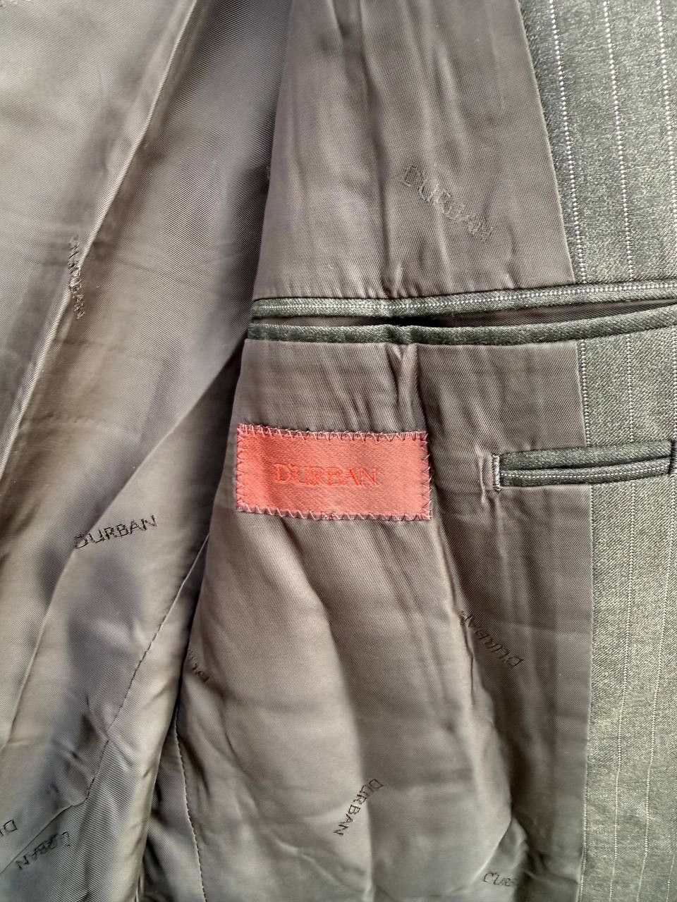 Other D'URBAN Loro Piana Tasmanian Grey Pinstripe Suit Size 38R - 4 Thumbnail