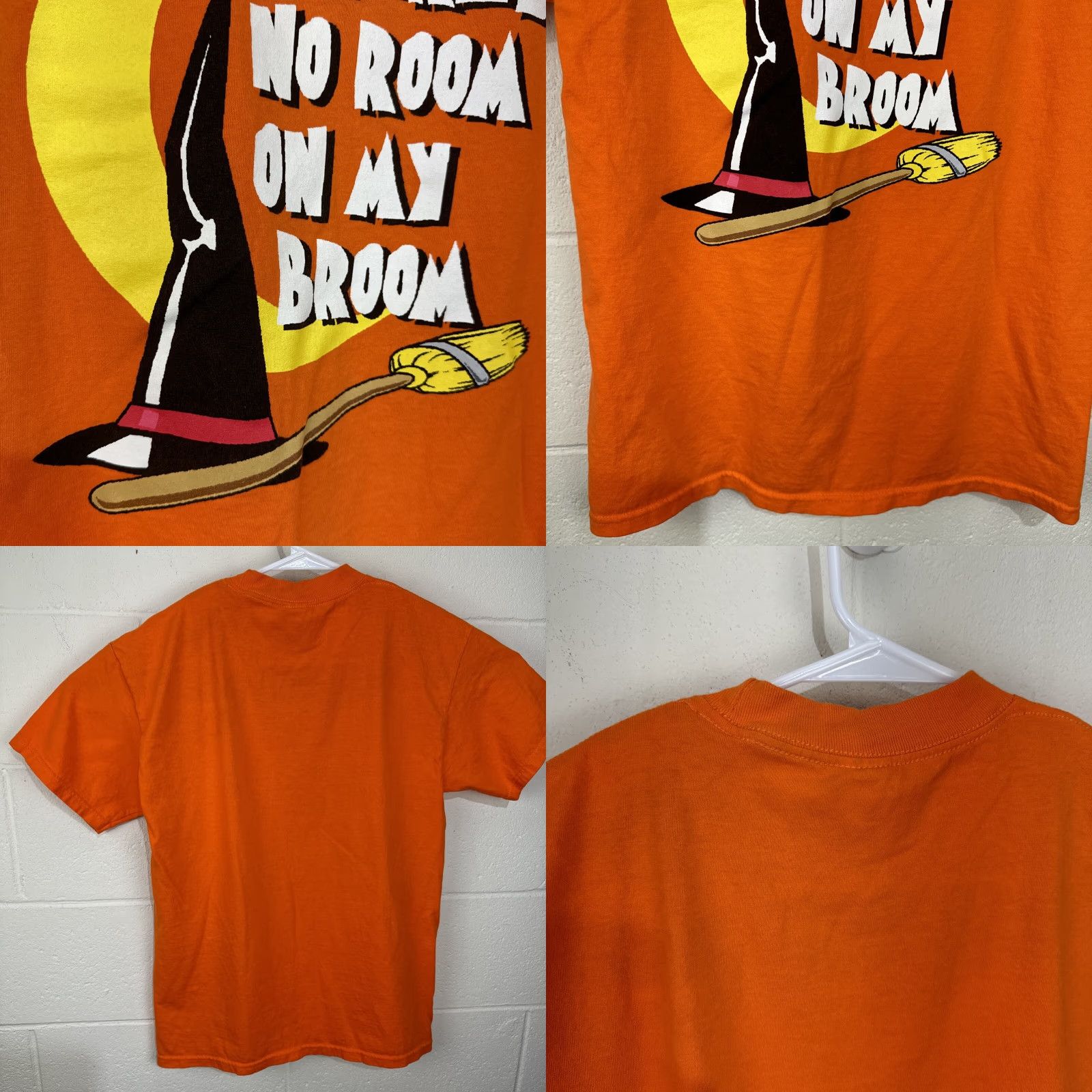 Vintage VINTAGE AllStyle Halloween Graphic T-Shirt Medium Orange 90s Witch Mens Size US M / EU 48-50 / 2 - 8 Thumbnail