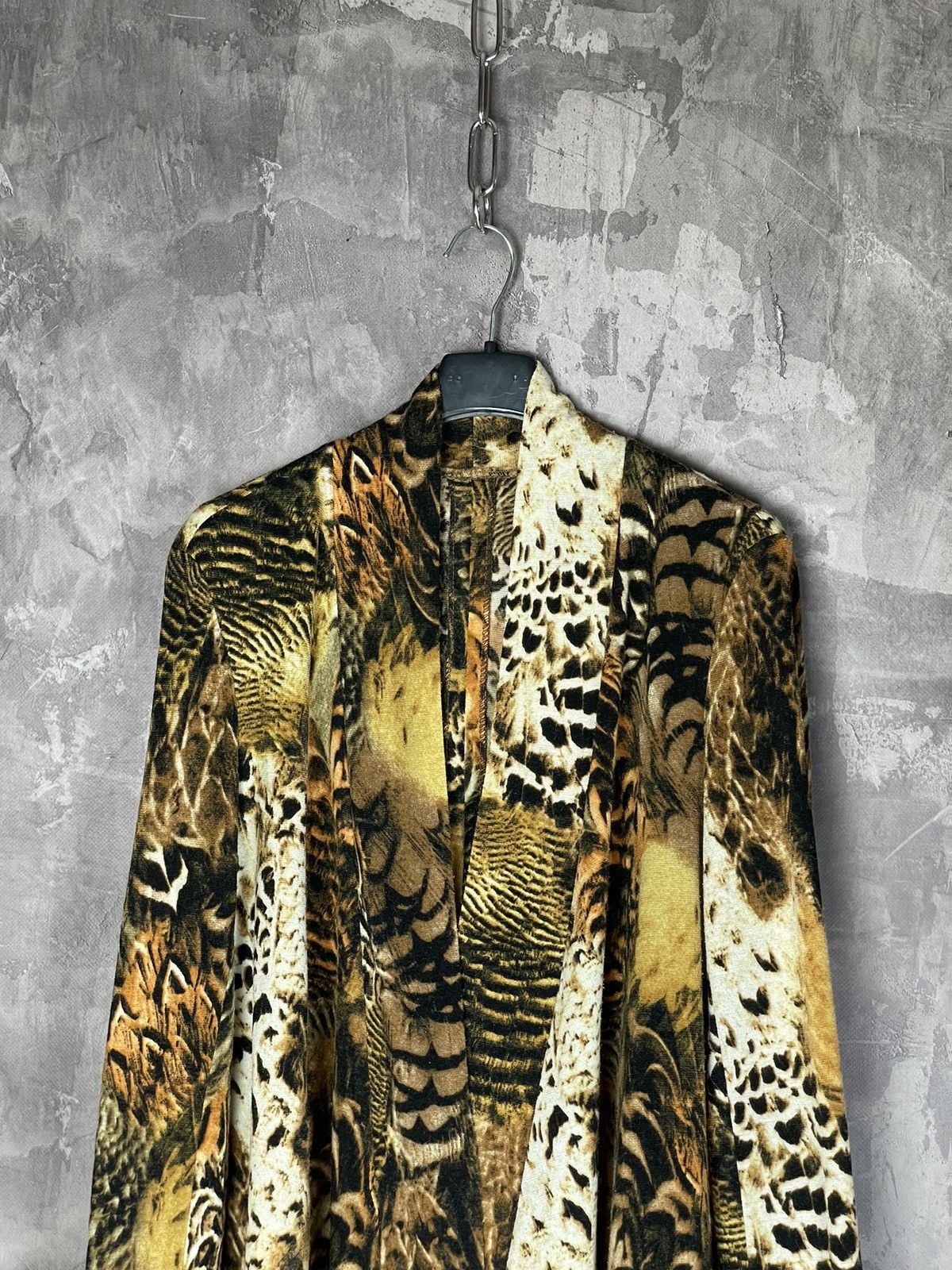 Vintage Avant Garde Y2K Style Leopard Sweater Cardigan Size L / US 10 / IT 46 - 2 Thumbnail