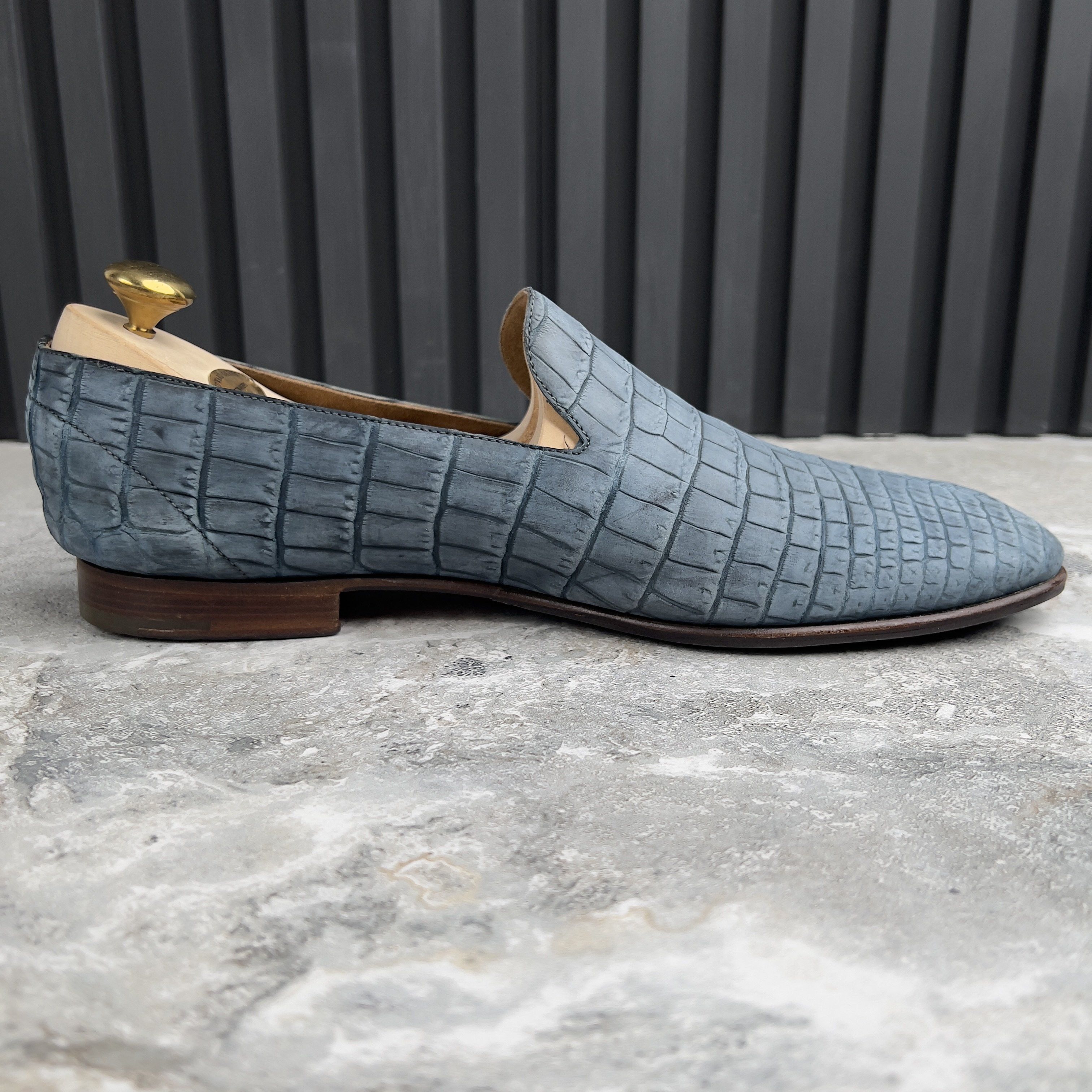 Hermes Loafers Dress Shoes Crocodile Alligator Skin Leather Size US 11 / EU 44 - 6 Thumbnail