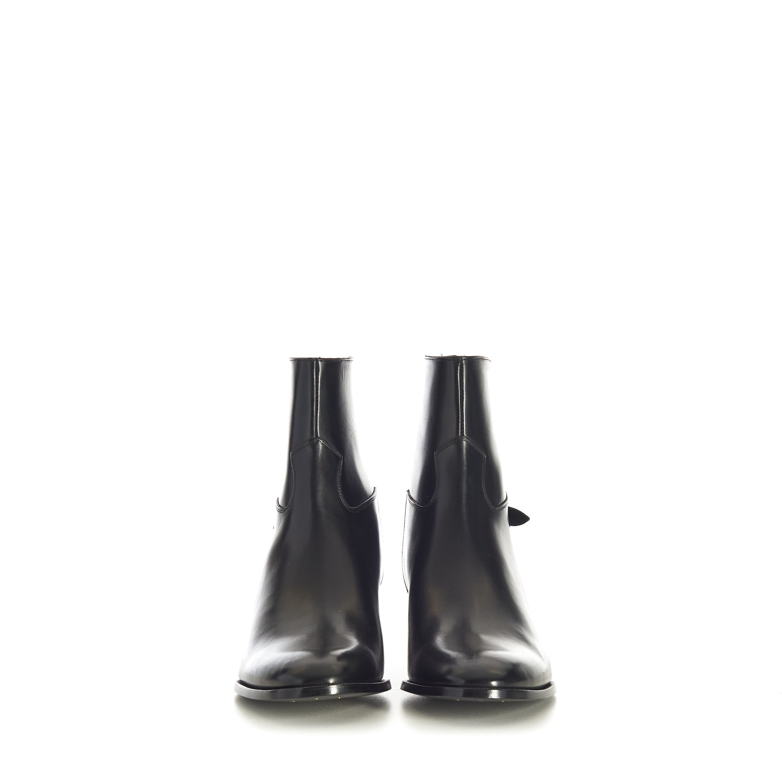 Celine Black Leather Zipped Isaac Ankle Boots - Back Buckle Size US 9 / EU 42 - 3 Thumbnail