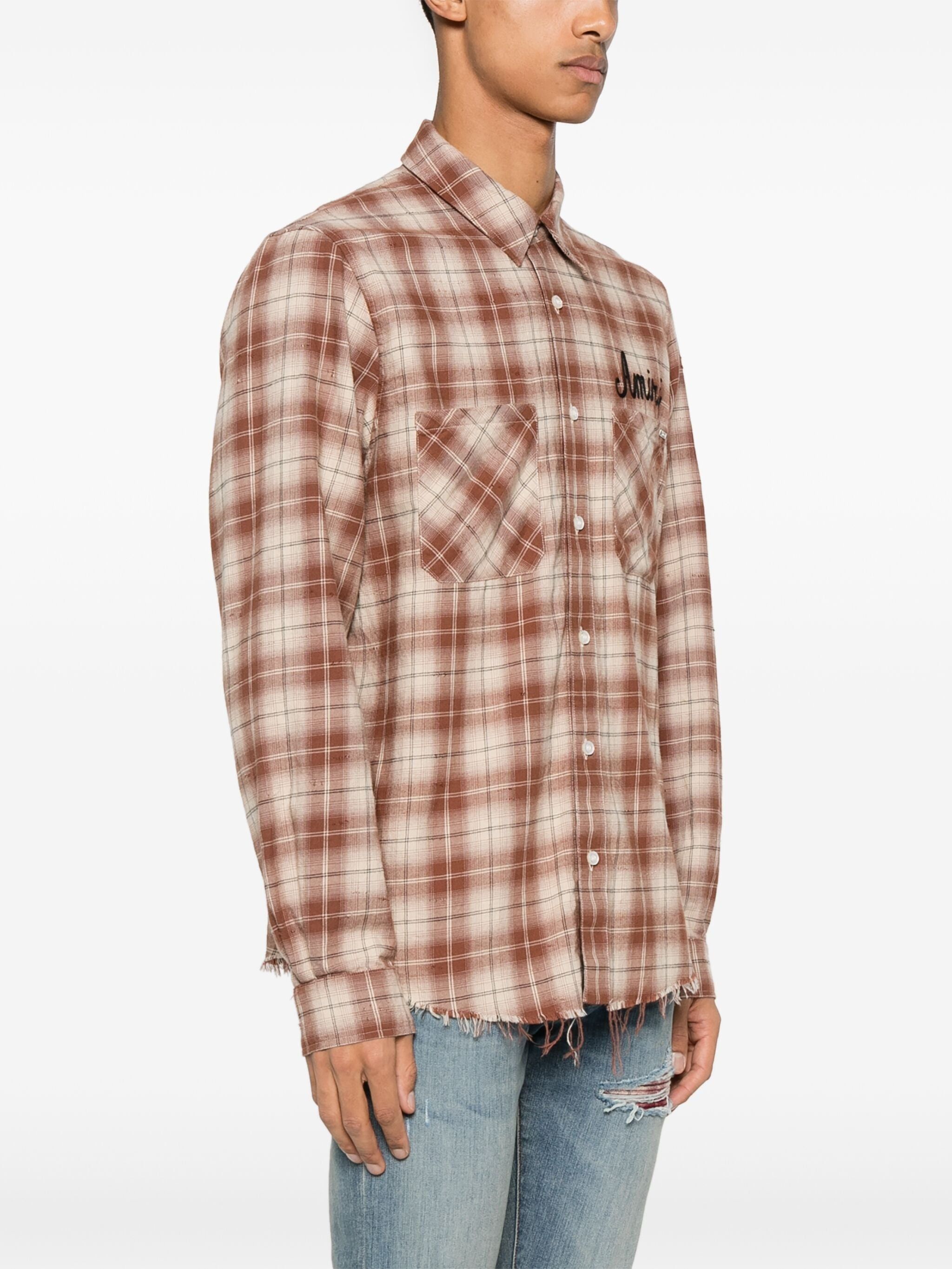 Amiri o1orln1125 Shotgun Flannel Shirt in Multicolor Size US XL / EU 56 / 4 - 4 Thumbnail
