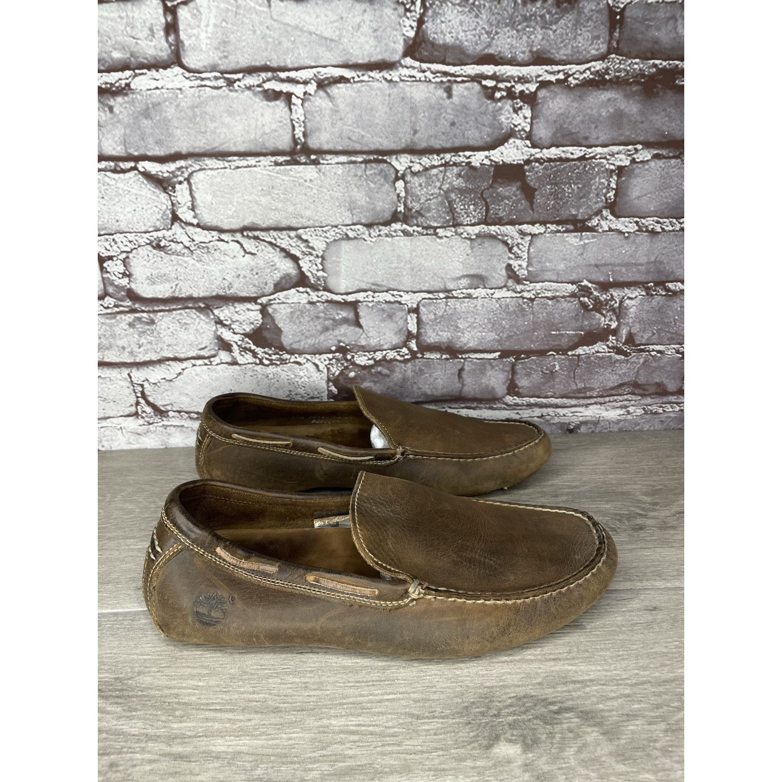 Timberland Timberland Brown Nubuck Leather Moc Slip On Loafers Driving Size US 8.5 / EU 41-42 - 14 Thumbnail