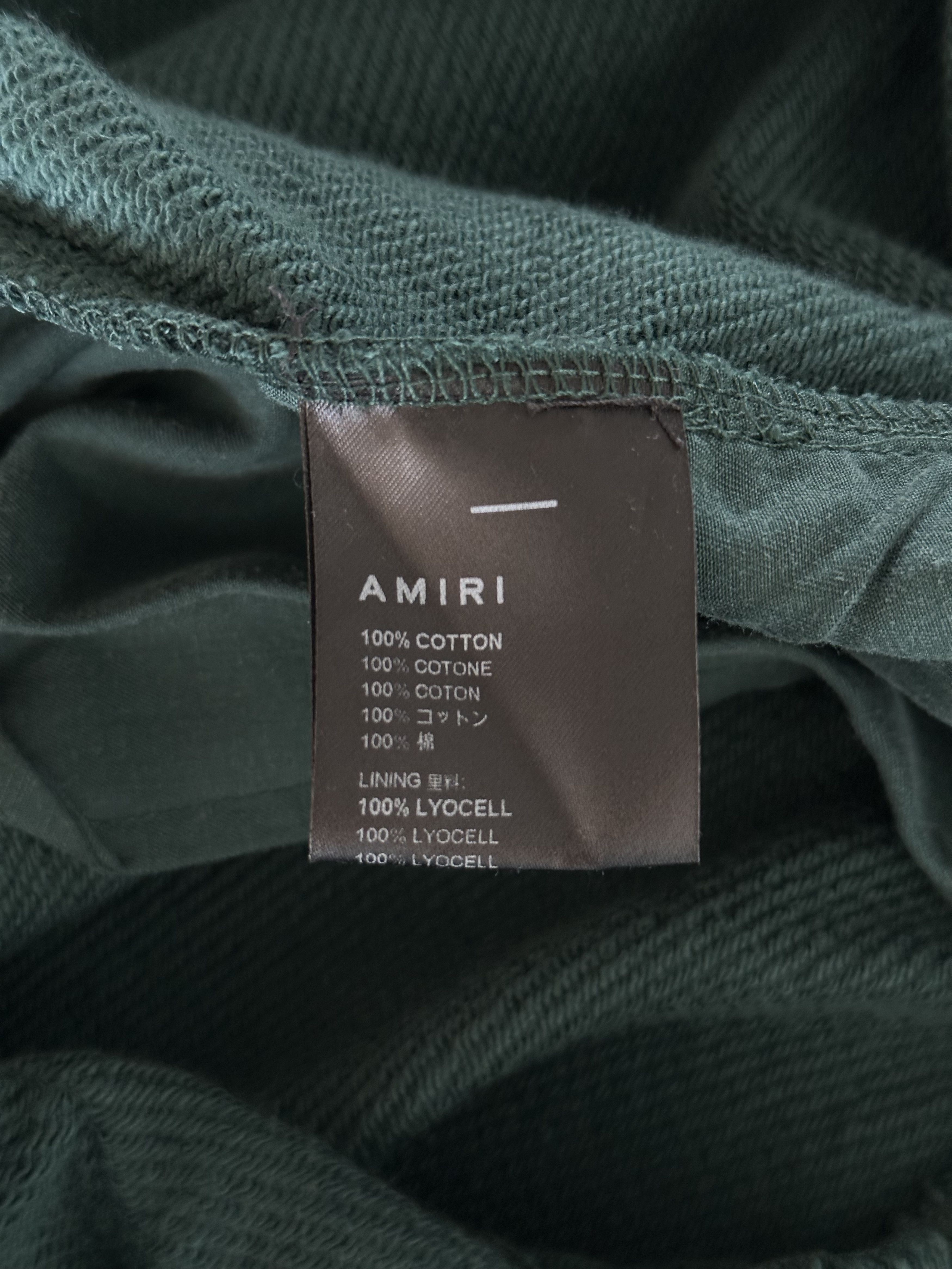 Amiri Amiri Green & White Staggered Logo Sweatpants Size US 36 / EU 52 - 4 Thumbnail