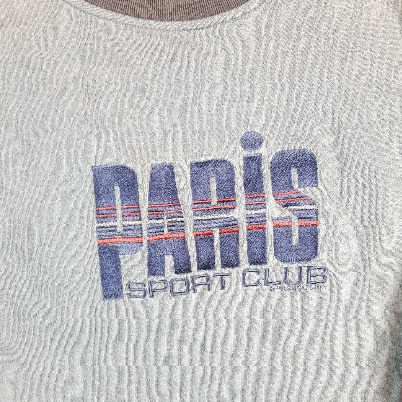 Vintage VINTAGE Paris Sport Club Sweatshirt Shirt Mens M Blue Pullover Crewneck Boxy 90s Y2K College Sports Urban Fashion Size US M / EU 48-50 / 2 - 2 Thumbnail