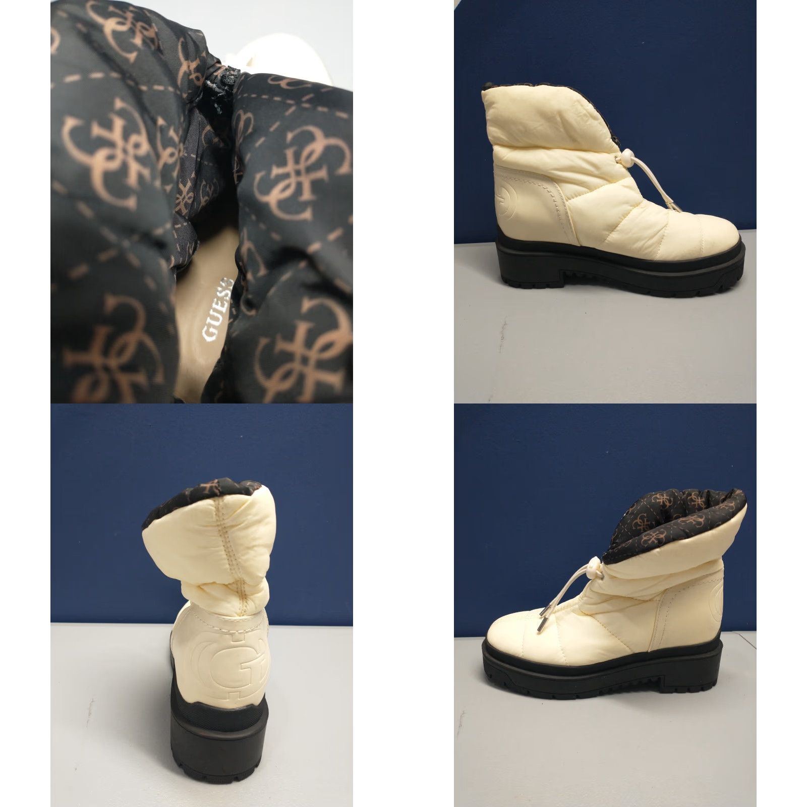 Guess Guess Winter Ankle Snow Boots Womens Size 5.5 Cream Puffer Round Toe Pull On GUESS Boots Women Winter Snow Casual Formal Shoes Size US 6 / IT 36 - 8 Thumbnail
