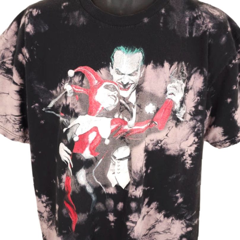 Vintage Joker Harley Quinn T Shirt Mens XL Black DC Comics Tango Tie Dye Shirt Size US XL / EU 56 / 4 - 2 Thumbnail