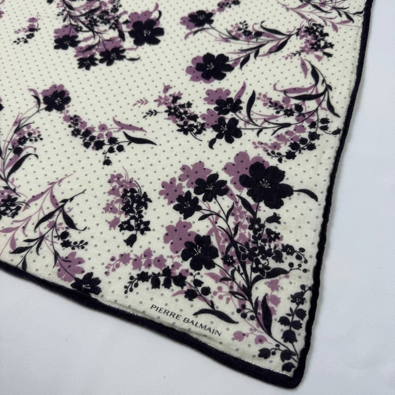 Pierre Balmain Vintage Pierre Balmain Pocket Square / Neckerchief – Floral Size ONE SIZE - 5 Thumbnail