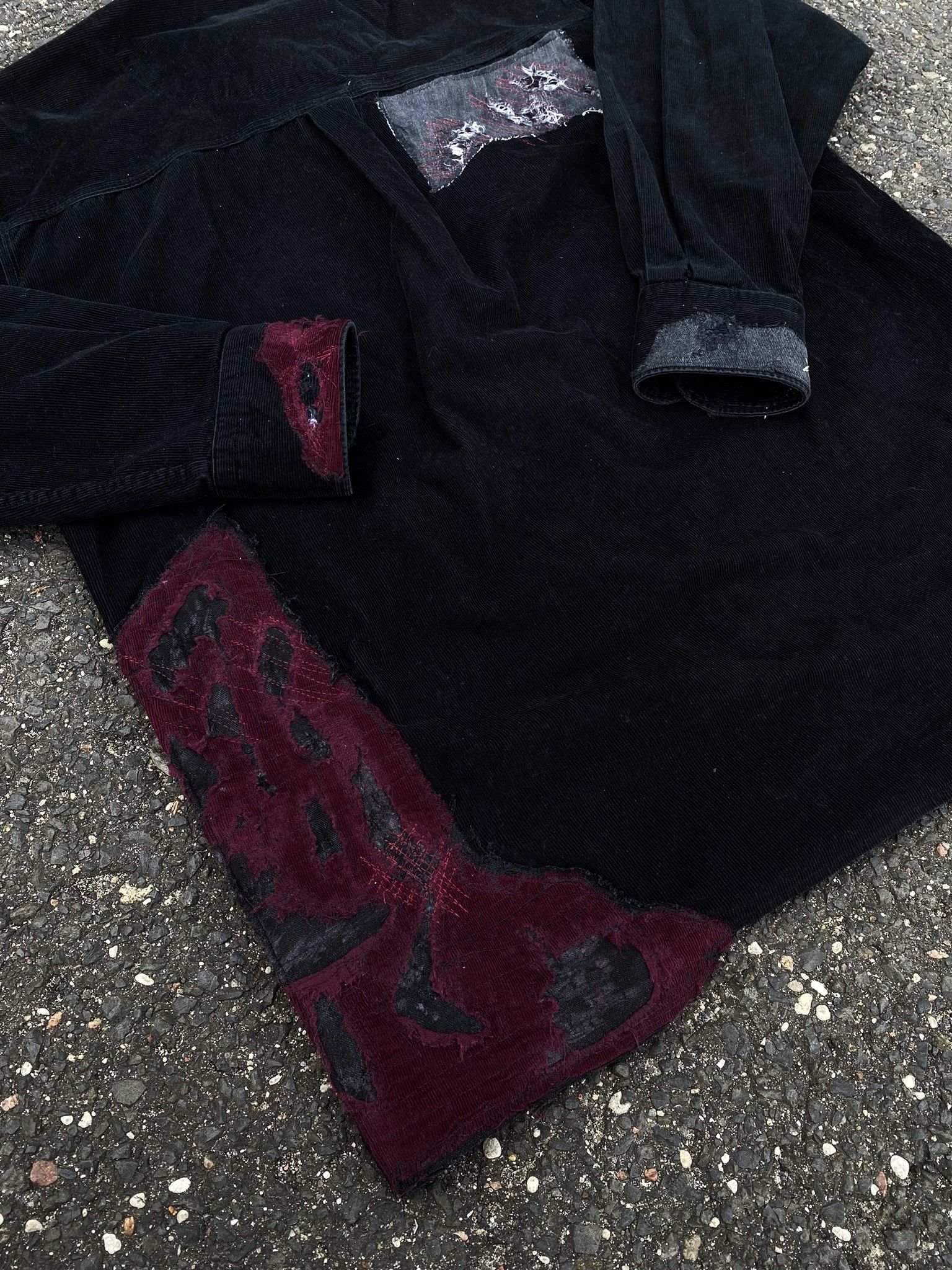 Other Vintage Repaired Patchwork Kapital Inspired Black corduroy Size US L / EU 52-54 / 3 - 15 Thumbnail