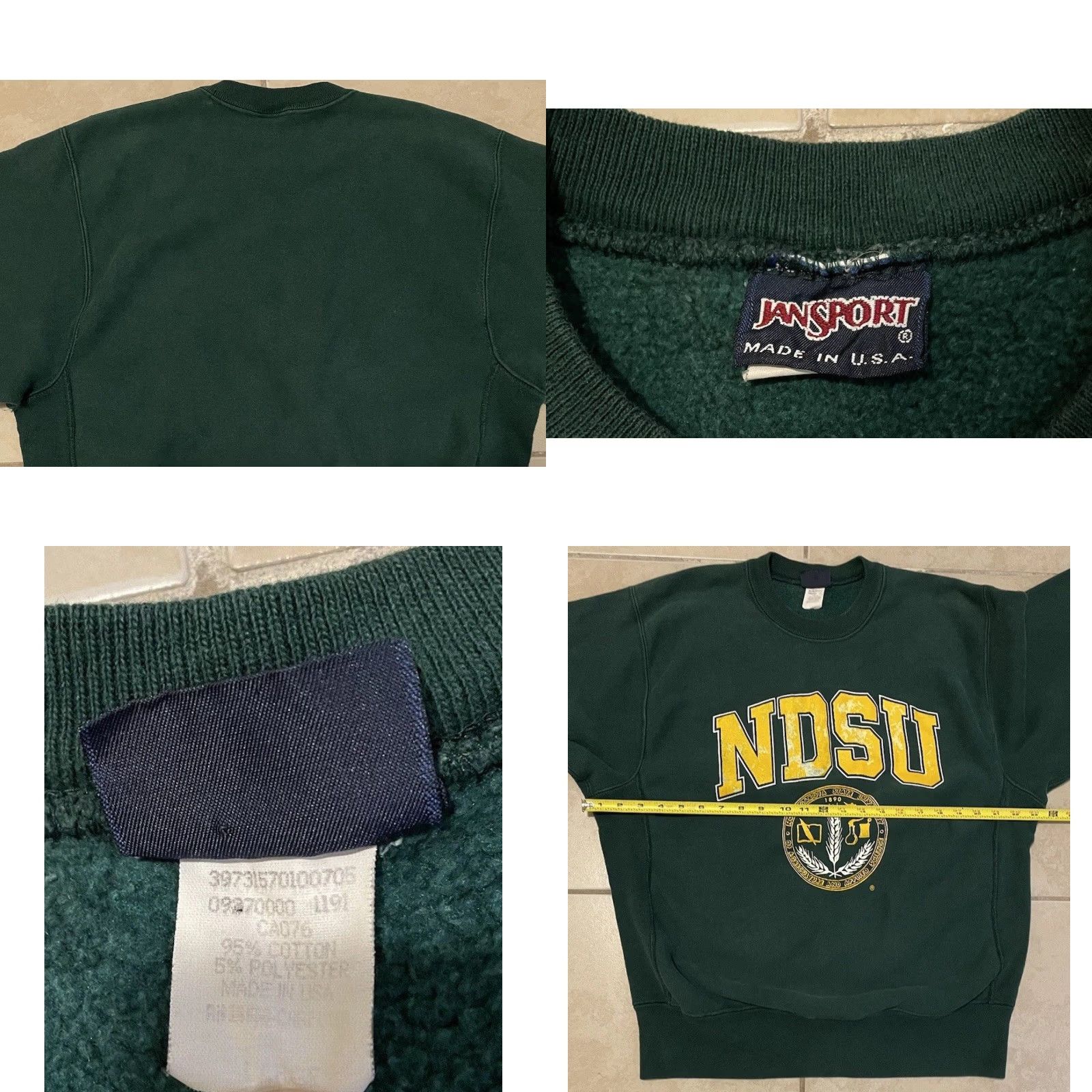 Vintage VINTAGE 90s SDSU Faded Reverse Weave Sweatshirt L USA College Hoodie Men Green Size L Size US L / EU 52-54 / 3 - 8 Thumbnail