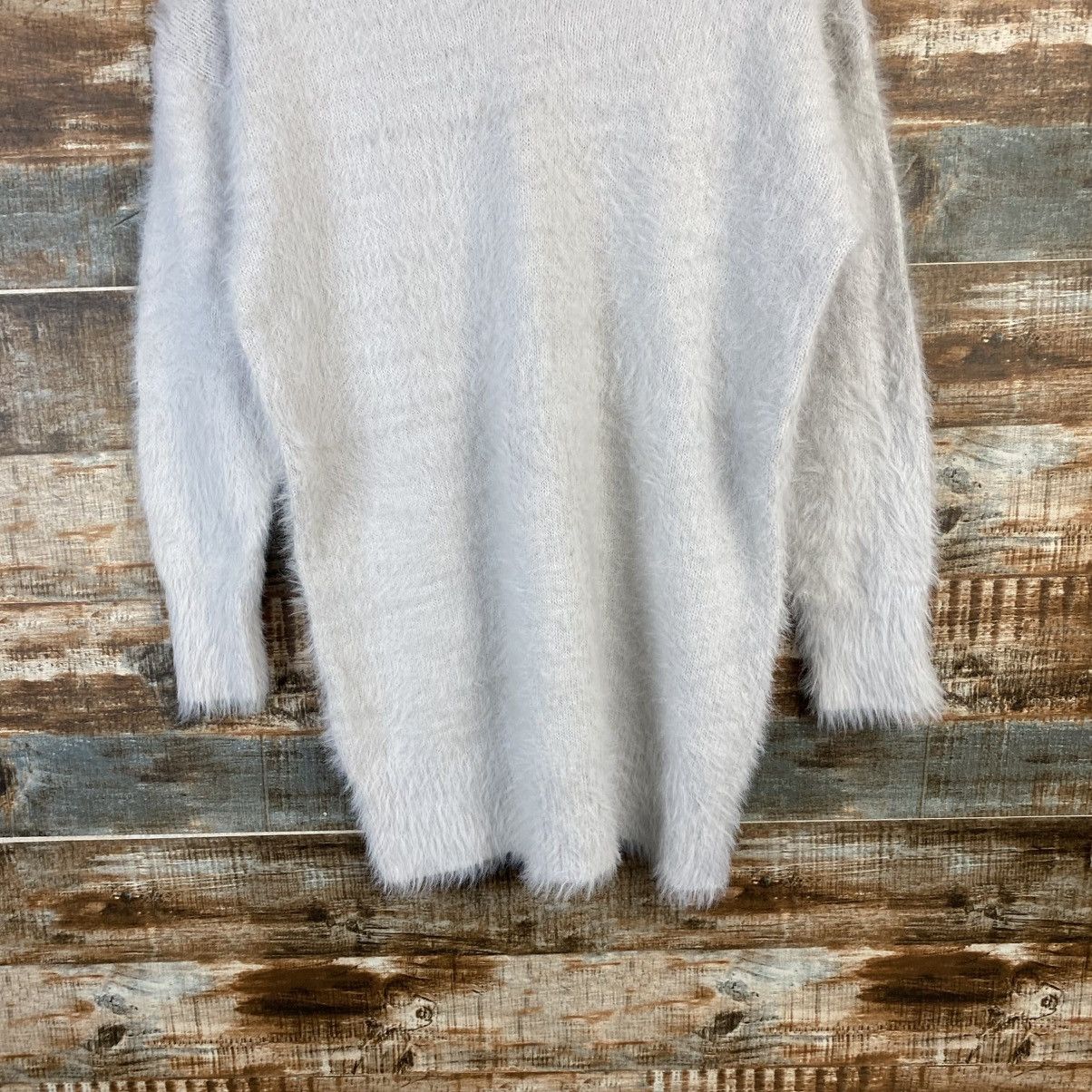 Homespun Knitwear DL Cinema Club Gray fur shaggy mohair Knitwear #C1108 Size L / US 10 / IT 46 - 3 Thumbnail