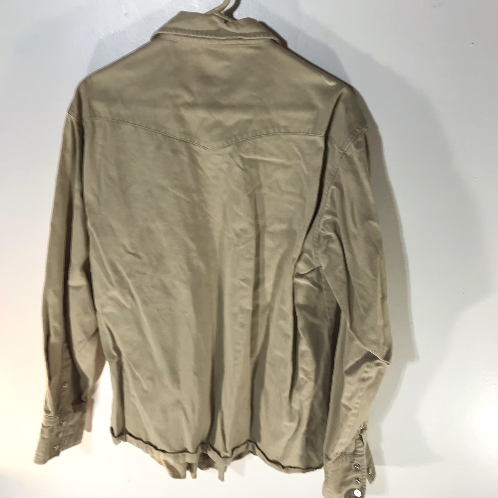 Wrangler VINTAGE Wrangler WW70140 Beige Pearl Snap Front Western Shirt Mens Size L Casual Workwear Size US L / EU 52-54 / 3 - 6 Thumbnail