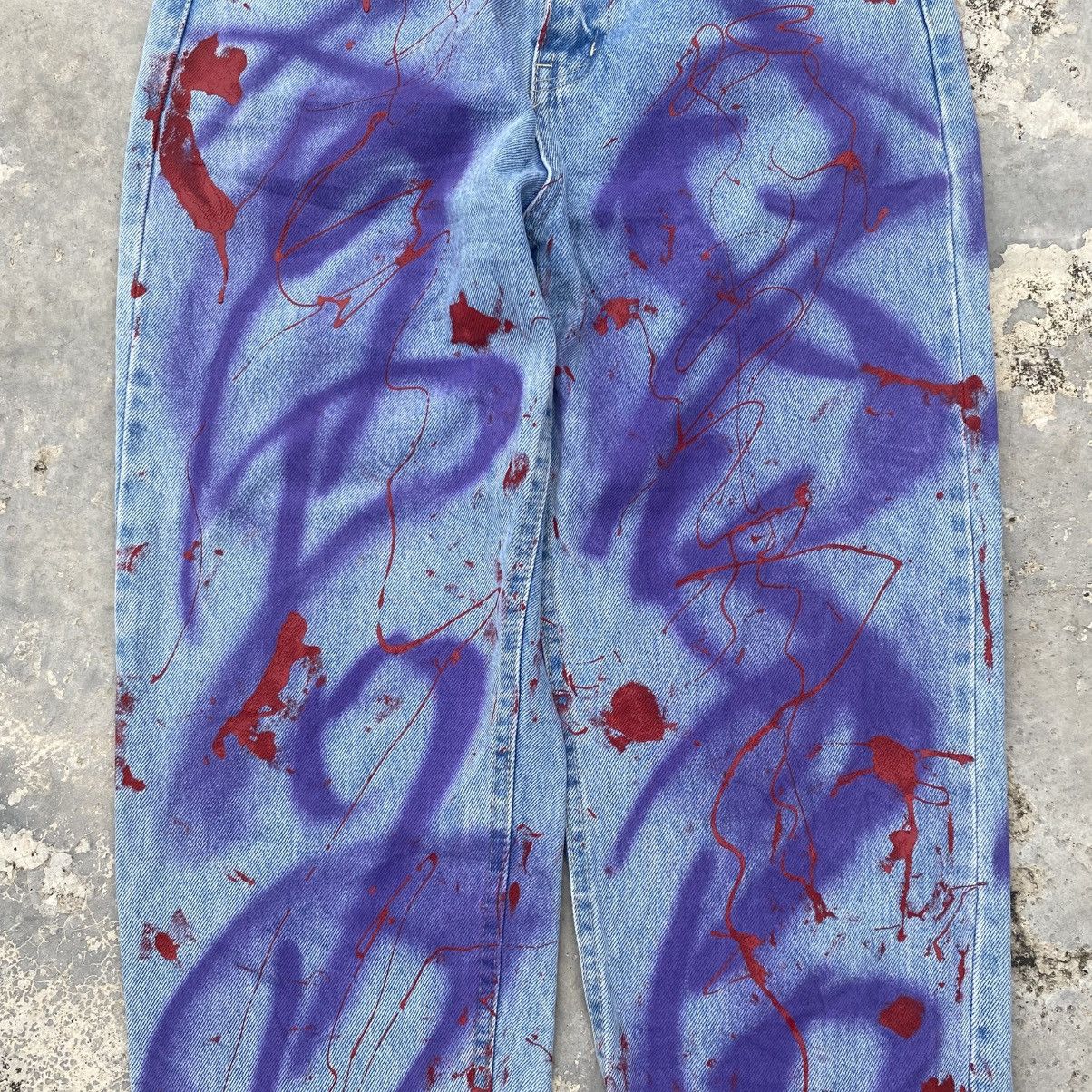 If Six Was Nine De Ondo Seoul city paint splatter denim jeans CDG Size US 28 / EU 44 - 4 Thumbnail