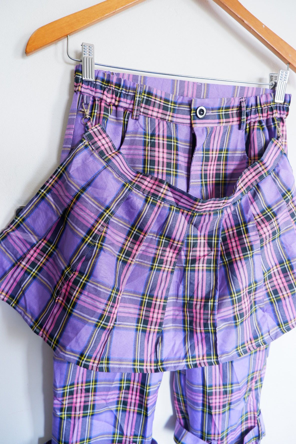 20471120 Unisex Vtg ACDC RAG Seditionaries Punk Purple Bondage Pants Size US 28 / EU 44 - 4 Thumbnail