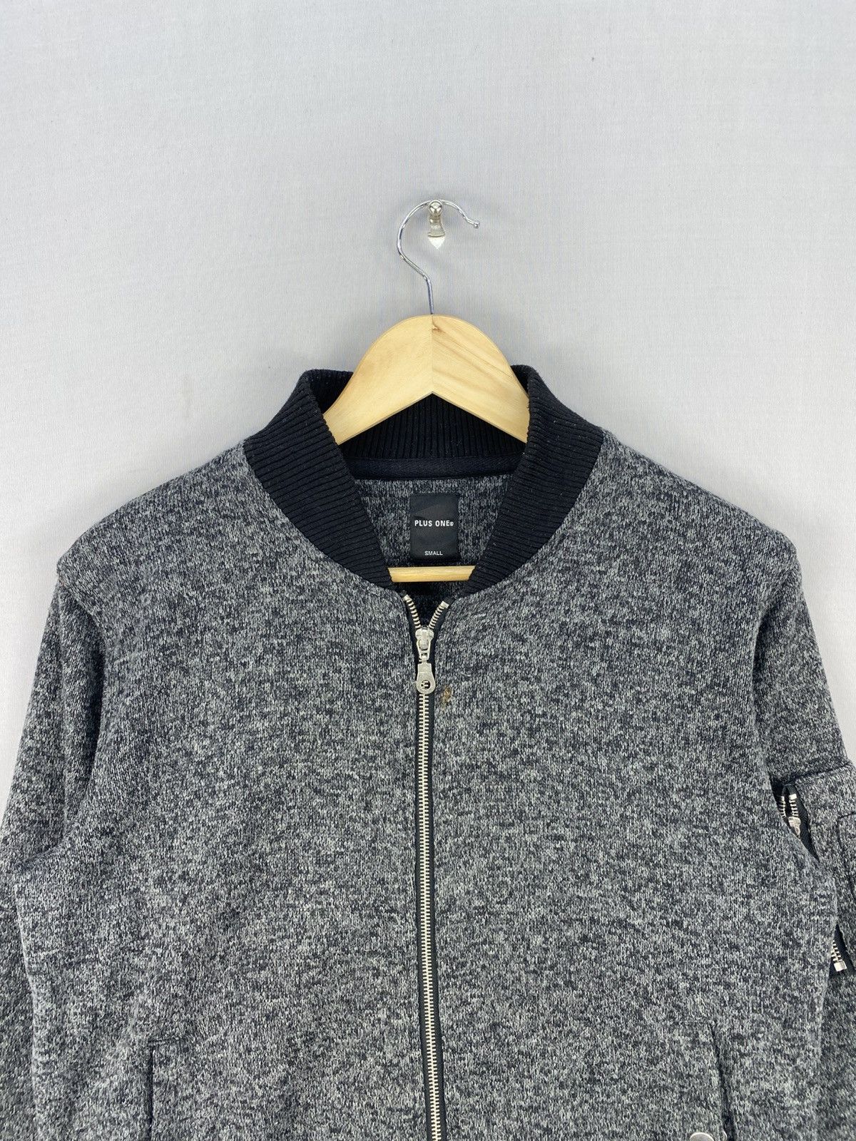 Plus One Clothing Vintage Y2K Plus One Knitwear Bomber Zipper Jacket Size US S / EU 44-46 / 1 - 7 Thumbnail
